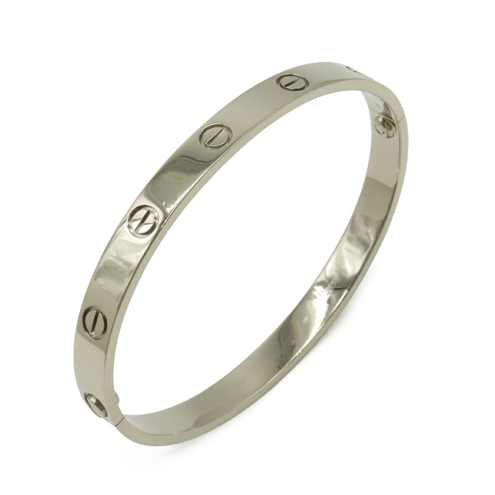 Cartier LOVE Bracelet Bangle 18KWG 750WG White Gold RN0000694