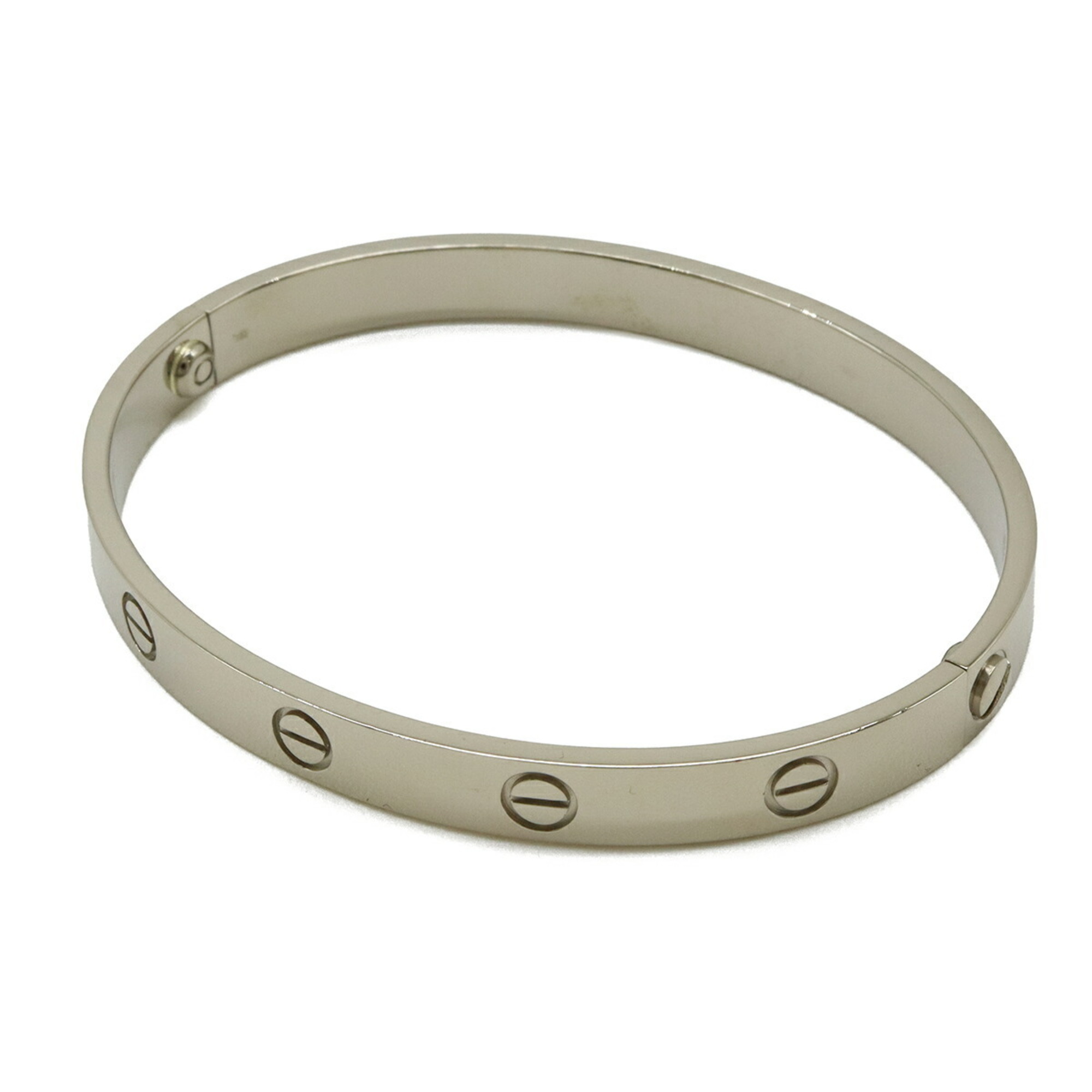 Cartier LOVE Bracelet Bangle 18KWG 750WG White Gold RN0000694