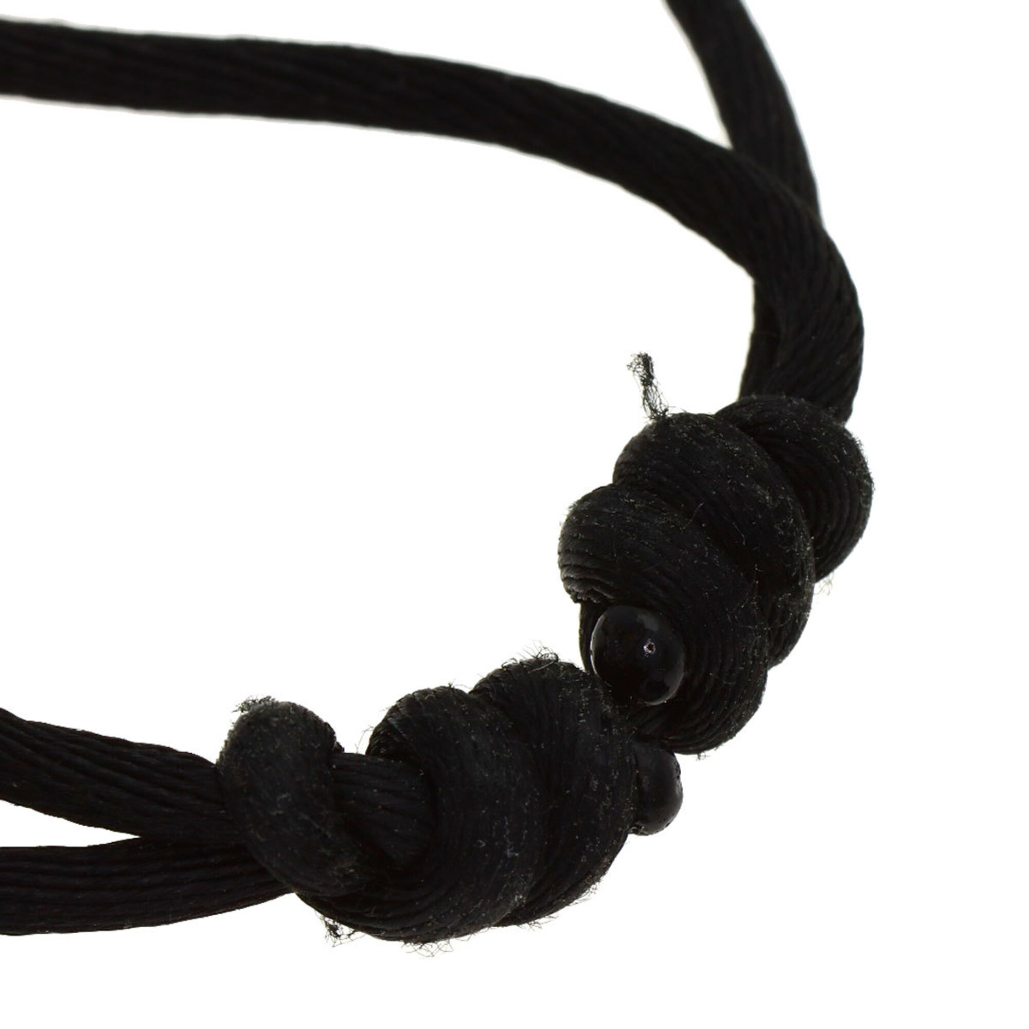 Cartier Trinity Diamond Black Cord Bracelet RN0000833