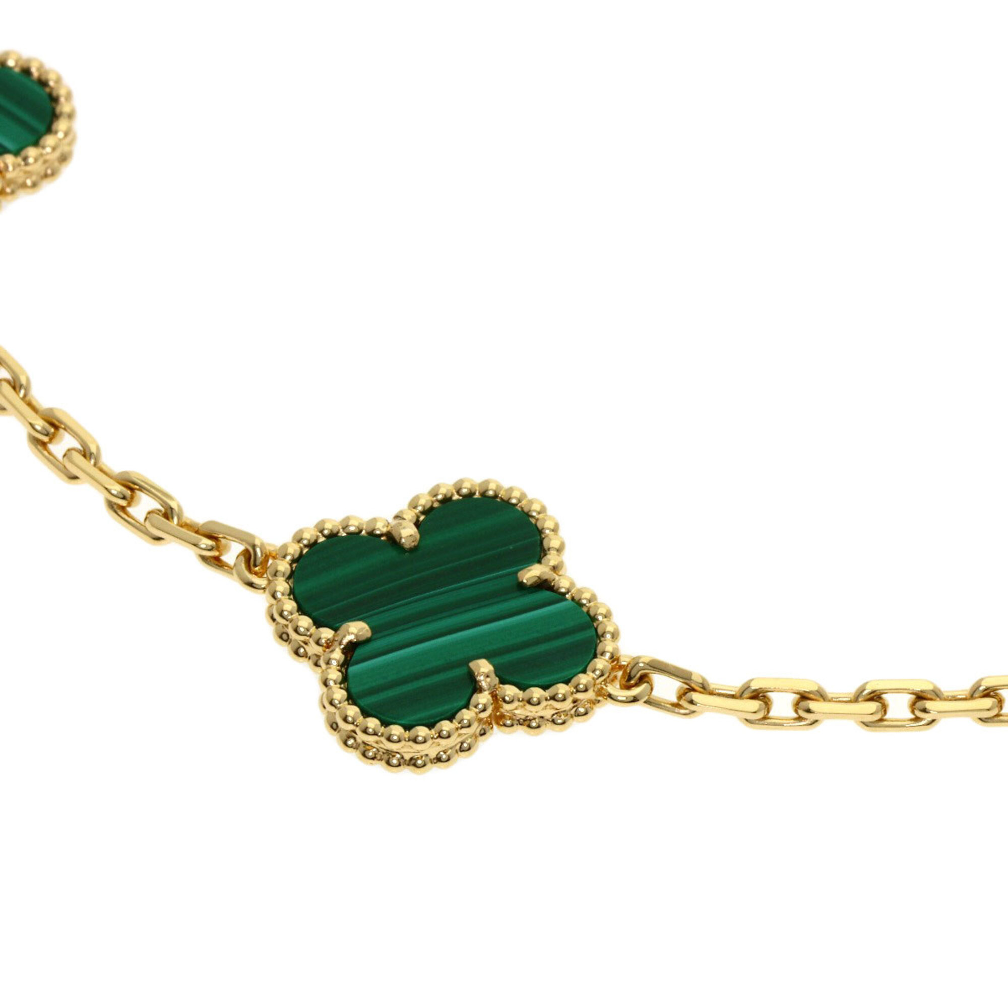 Van Cleef & Arpels Vintage Alhambra 5-Motif Malachite Bracelet RN0000840