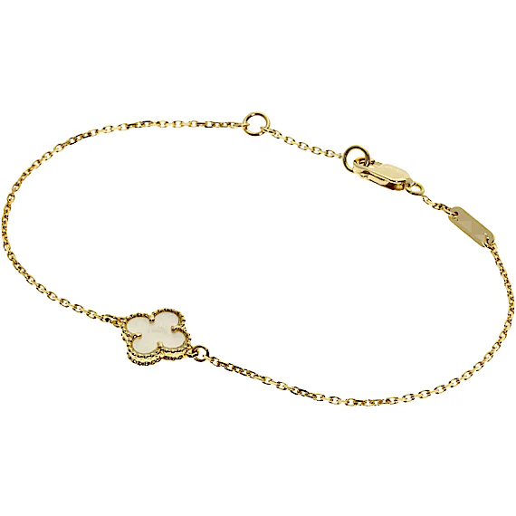 Van Cleef & Arpels Sweet Alhambra Mother of Pearl Bracelet RN0000869 Van Cleef & Arpels Sweet Alhambra Mother of Pearl Bracelet RN0000869