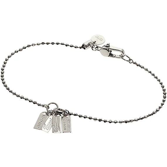 Gucci Gucci Logo Plate Bracelet 18K White Gold Wome RN0000871 Gucci Gucci Logo Plate Bracelet 18K White Gold Wome RN0000871