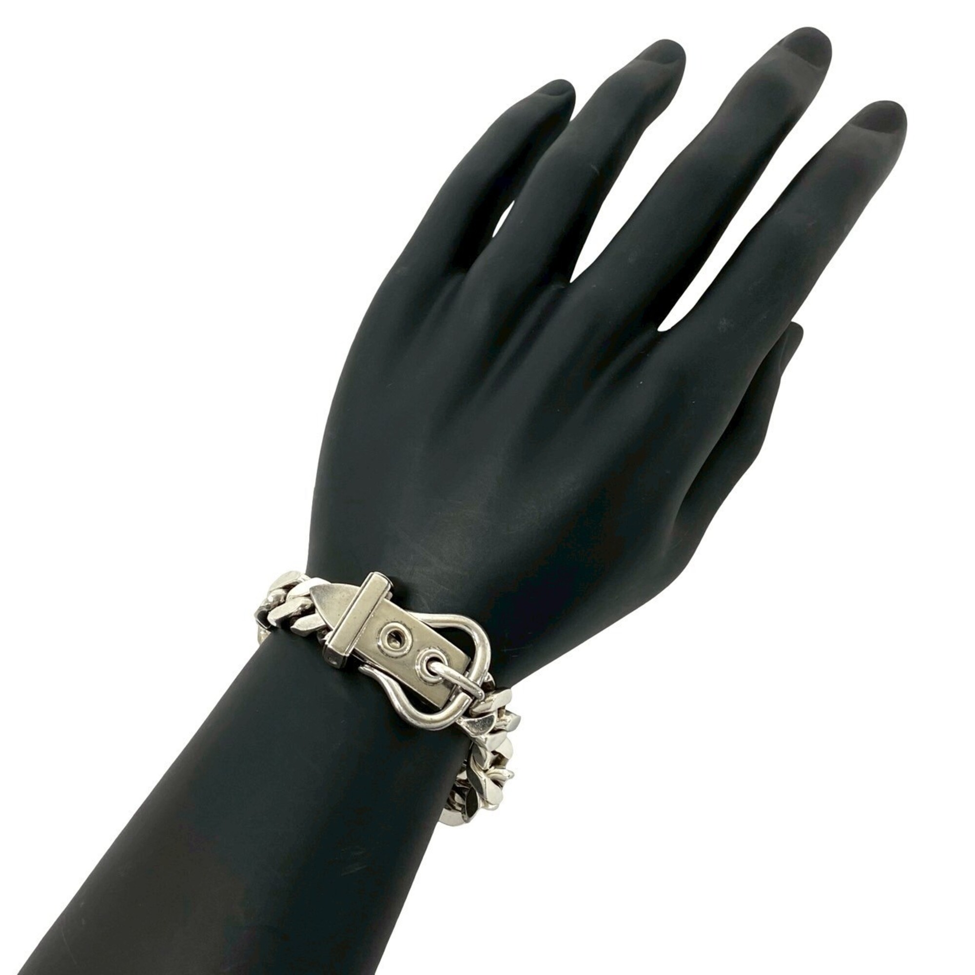 Hermès HERMES Boucles Sellier GM Sterling Silver 925 RN0000879