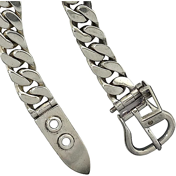 Hermès HERMES Boucles Sellier GM Sterling Silver 925 RN0000879 Hermès HERMES Boucles Sellier GM Sterling Silver 925 RN0000879
