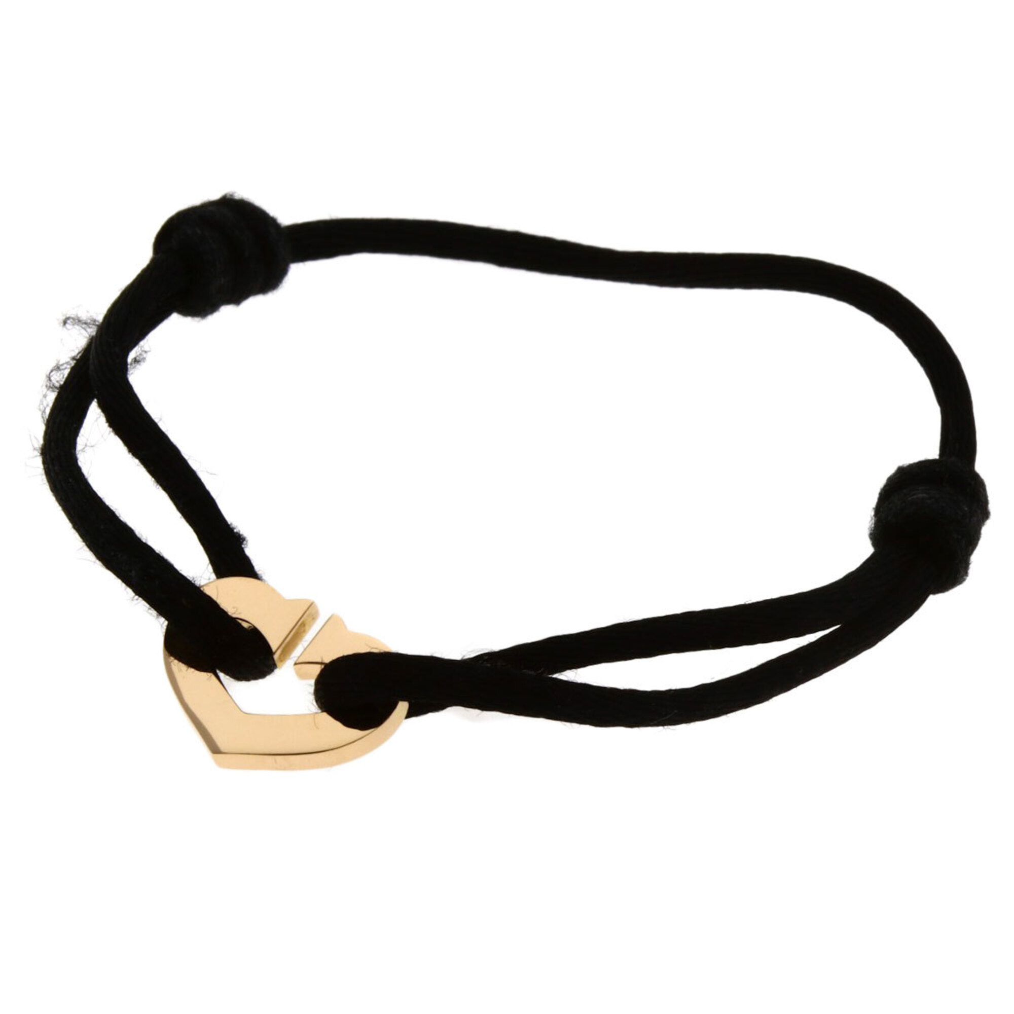 Cartier C Heart Cotton Cord Bracelet RN0000969