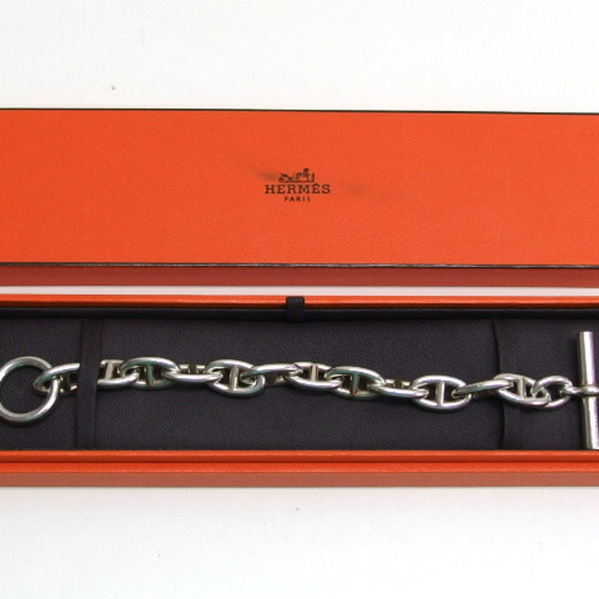 Hermès Chaine d'Ancre GM 12-link silver bracelet RN0001009