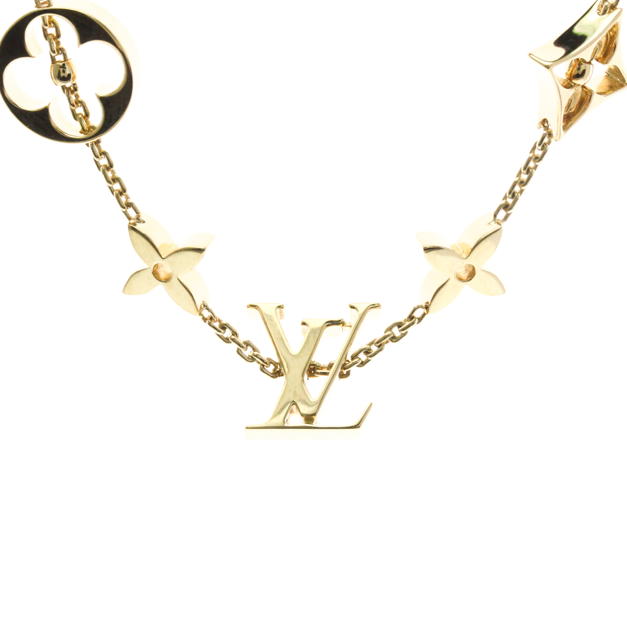 Louis Vuitton Monogram Yellow Gold Charm Bracelet RN0001021