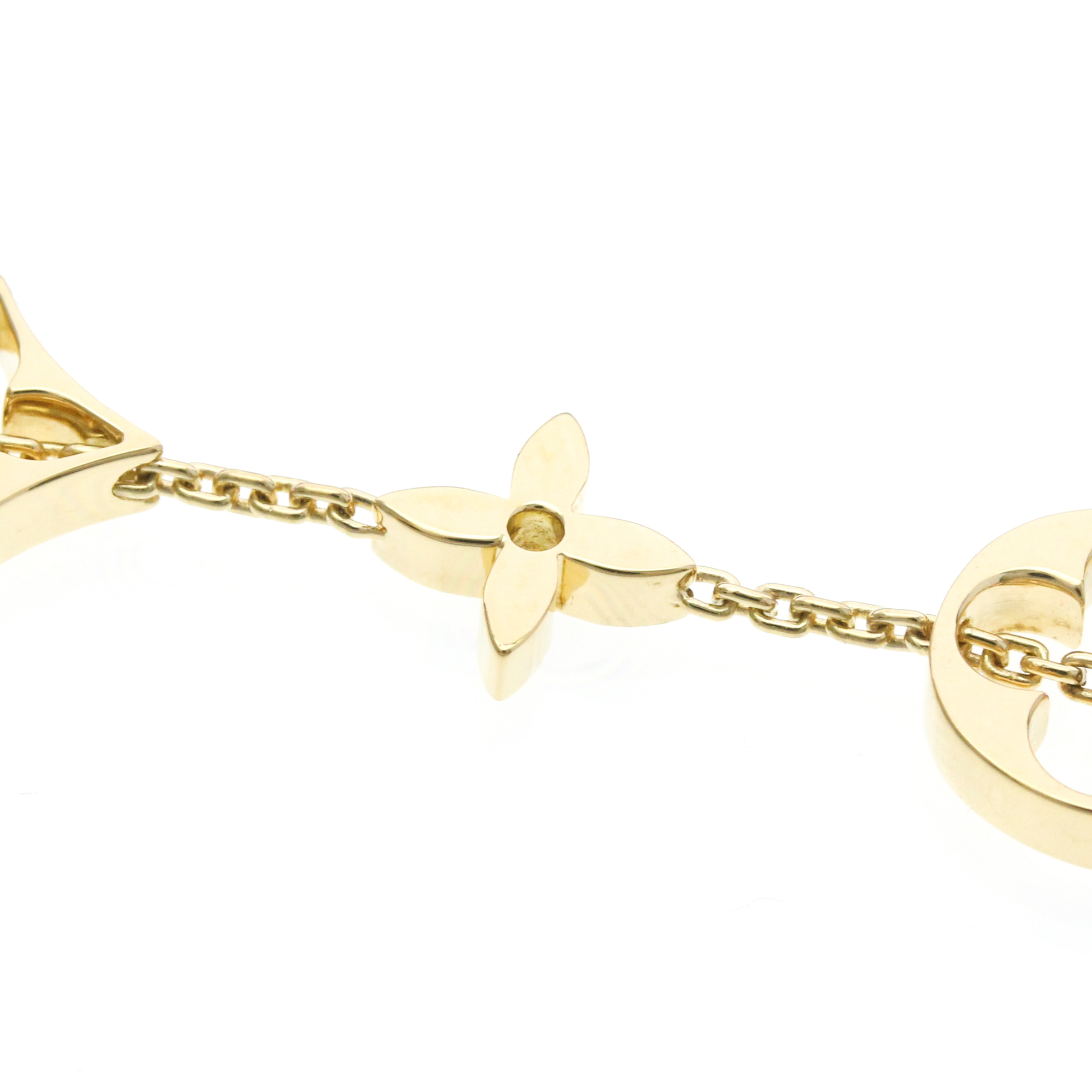 Louis Vuitton Monogram Yellow Gold Charm Bracelet RN0001021