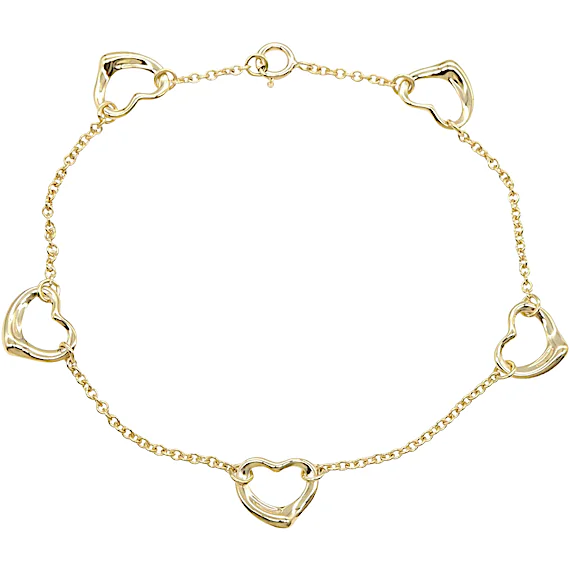 Tiffany Open Heart 5 Motif Bracelet RN0001131 Tiffany Open Heart 5 Motif Bracelet RN0001131