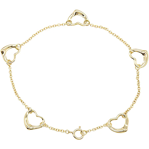 Tiffany Open Heart 5 Motif Bracelet RN0001131 Tiffany Open Heart 5 Motif Bracelet RN0001131