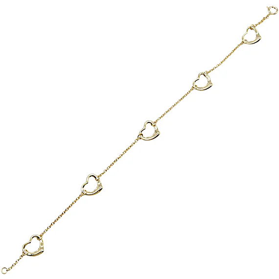 Tiffany Open Heart 5 Motif Bracelet RN0001131 Tiffany Open Heart 5 Motif Bracelet RN0001131