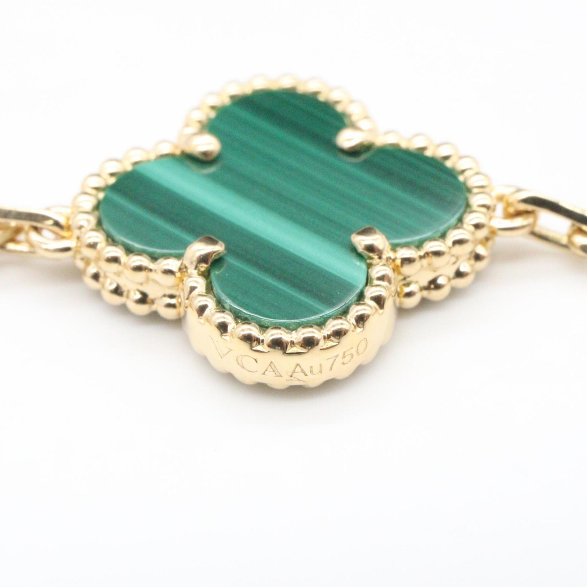 Van Cleef & Arpels Vintage Alhambra 5P Malachite Bracelet RN0001223