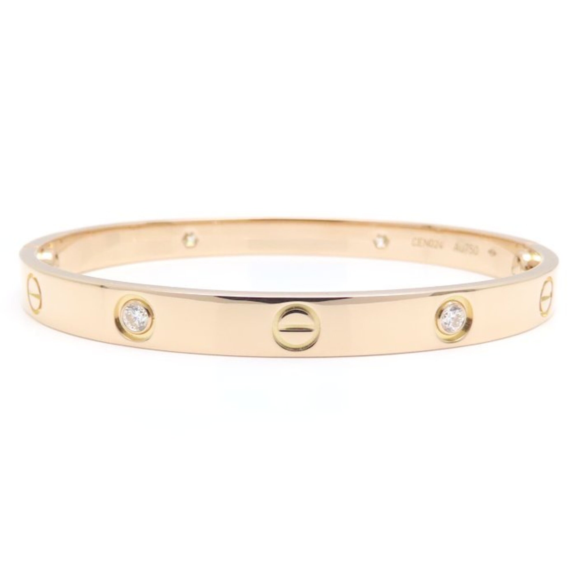 Cartier Love Bracelet Bangle, Half Diamond 4P RN0001258