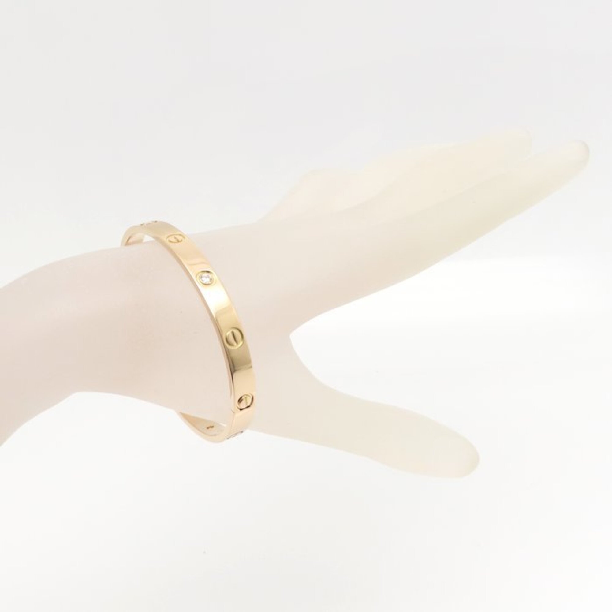 Cartier Love Bracelet Bangle, Half Diamond 4P RN0001258