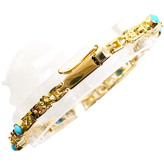 Unbranded 18K Yellow Gold Turquoise Bracelet RN0001262 Unbranded 18K Yellow Gold Turquoise Bracelet RN0001262
