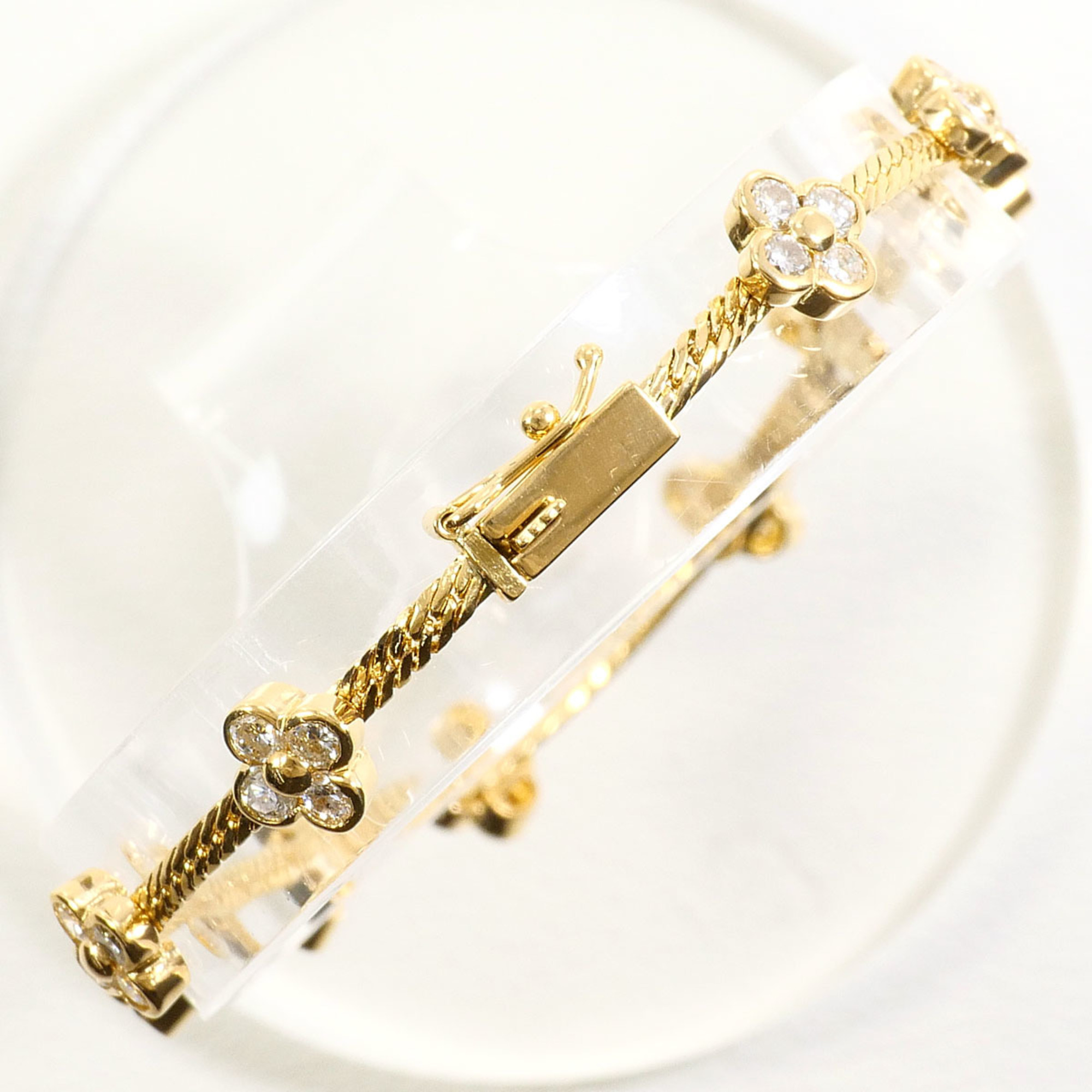Unbranded 18K Yellow Gold Diamond Bracelet RN0001268