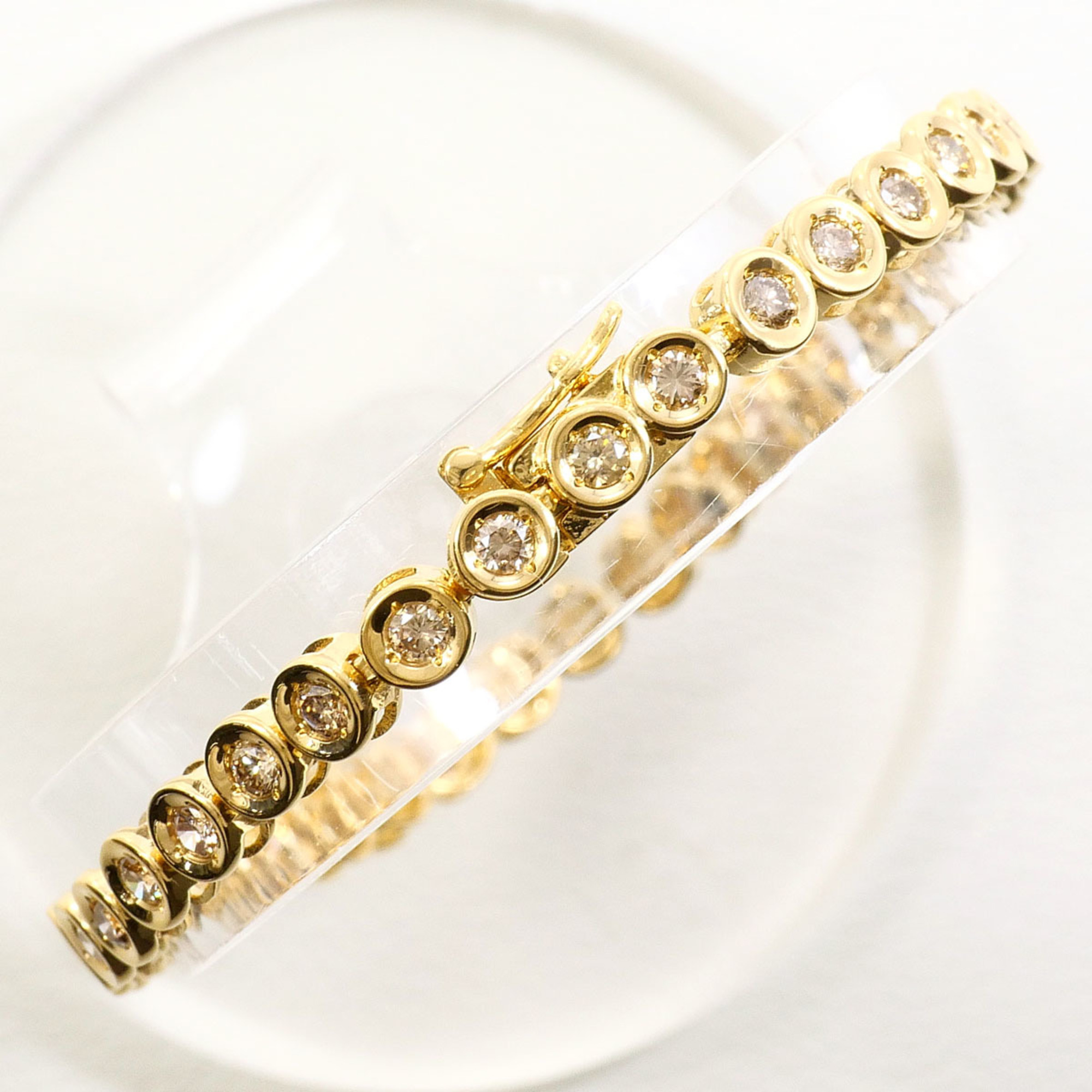 Unbranded 18K Yellow Gold Diamond Bracelet RN0001269