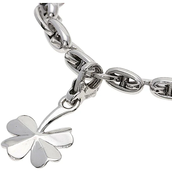 Chanel Coco C Logo Clover Charm Bracelet RN0001310 Chanel Coco C Logo Clover Charm Bracelet RN0001310