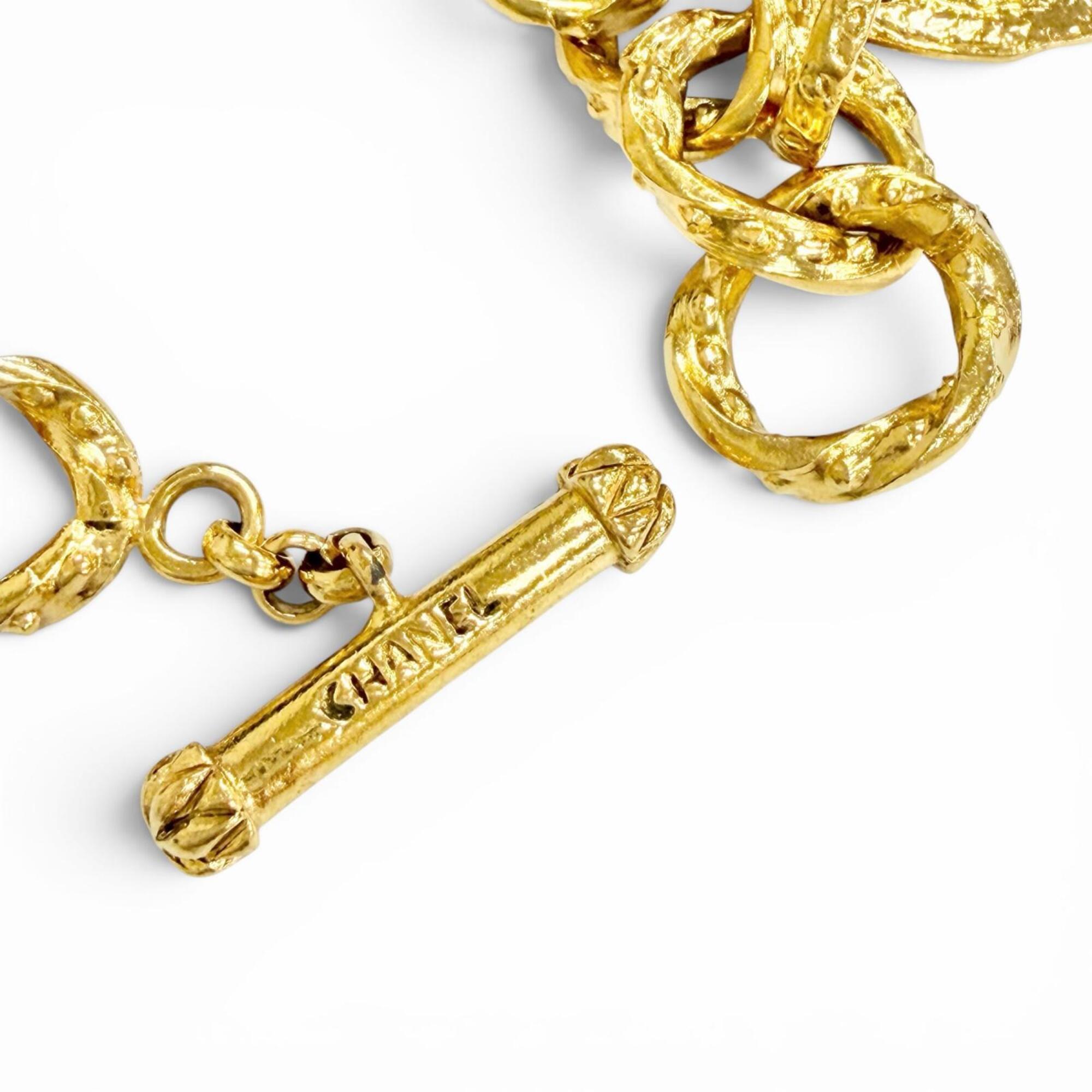 Chanel 93A Coco Mark Medal Chain Bracelet RN0001322