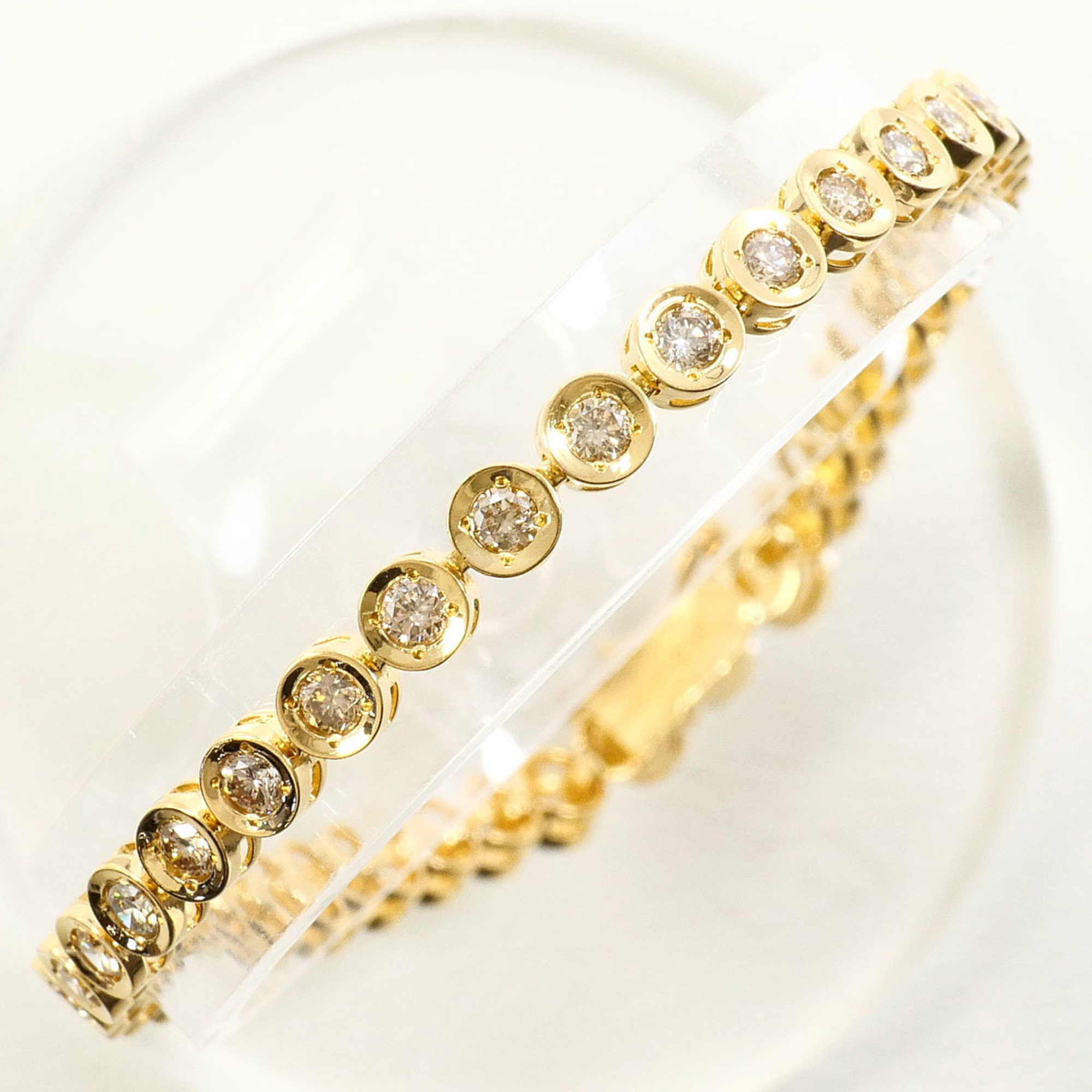 Unbranded 18K Yellow Gold Diamond Bracelet RN0001357