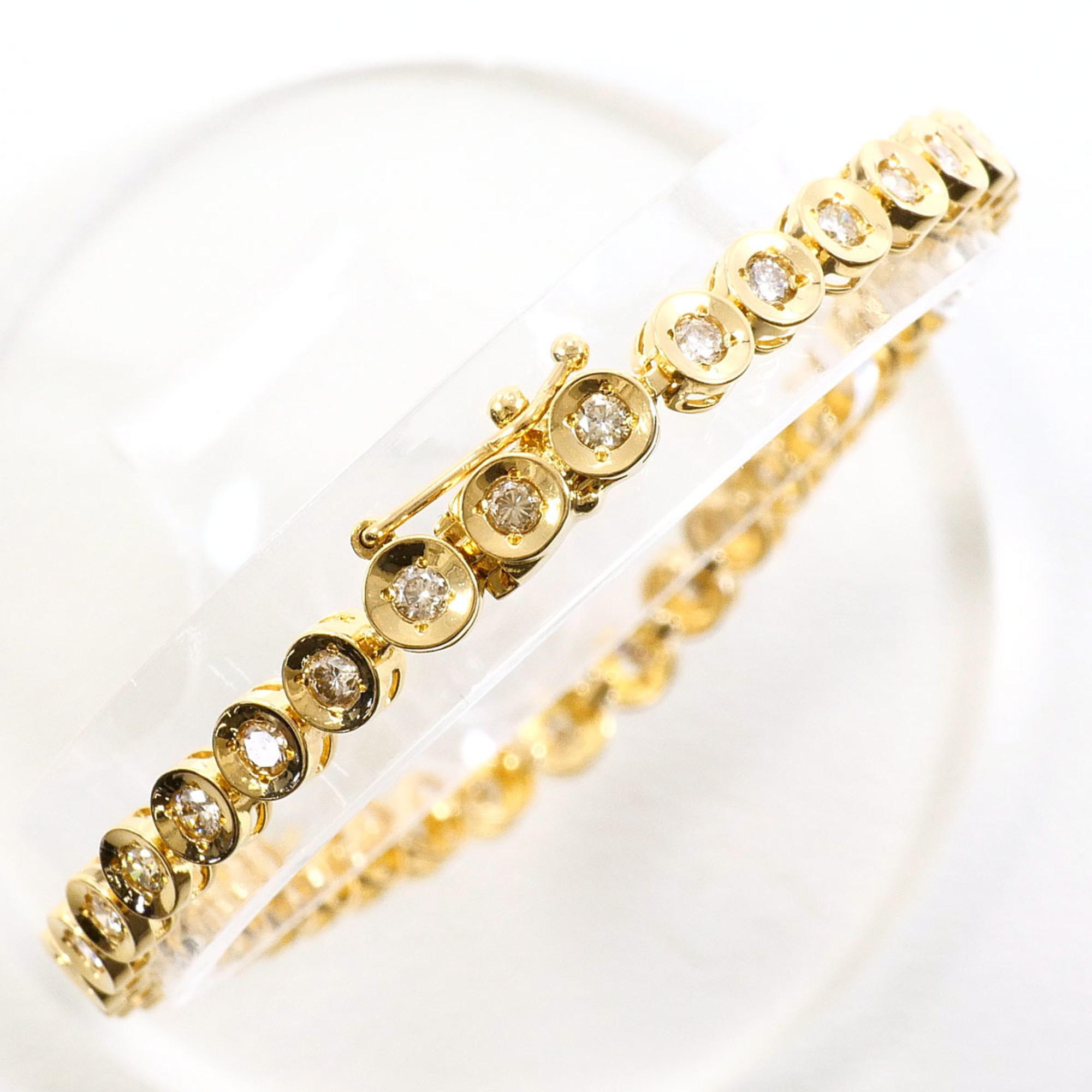 Unbranded 18K Yellow Gold Diamond Bracelet RN0001357