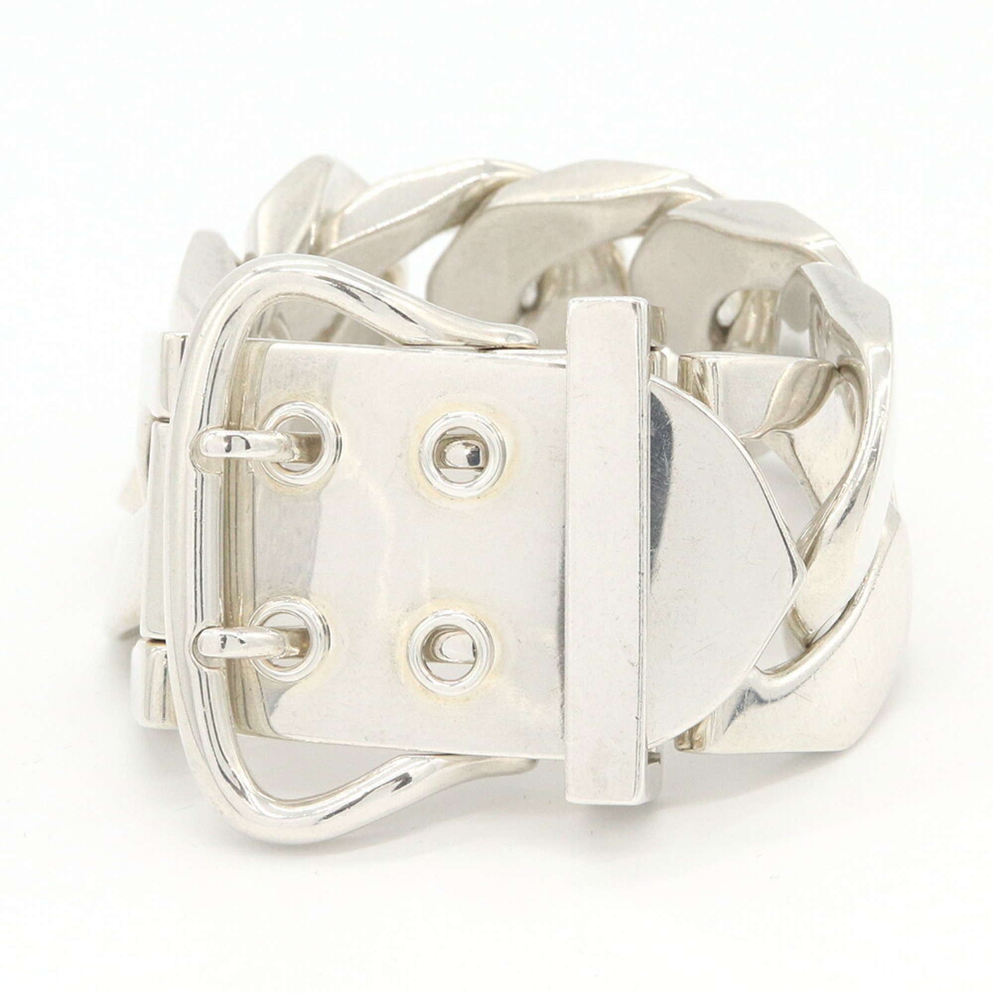 Hermès Boucles Sellier TGM SV Sterling Silver 925 Ba RN0001371