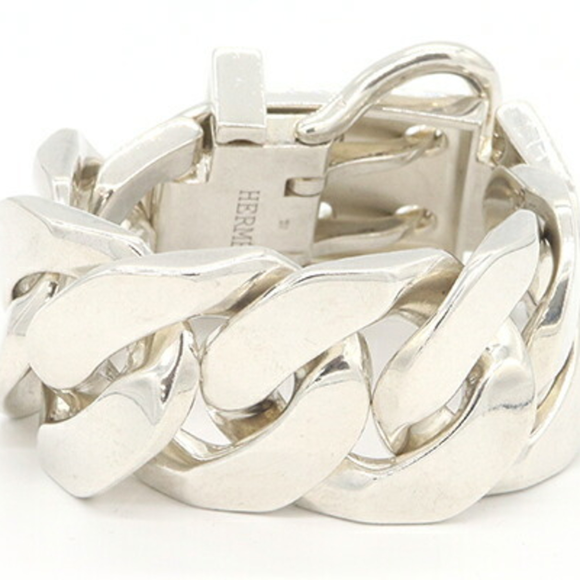 Hermès Boucles Sellier TGM SV Sterling Silver 925 Ba RN0001371