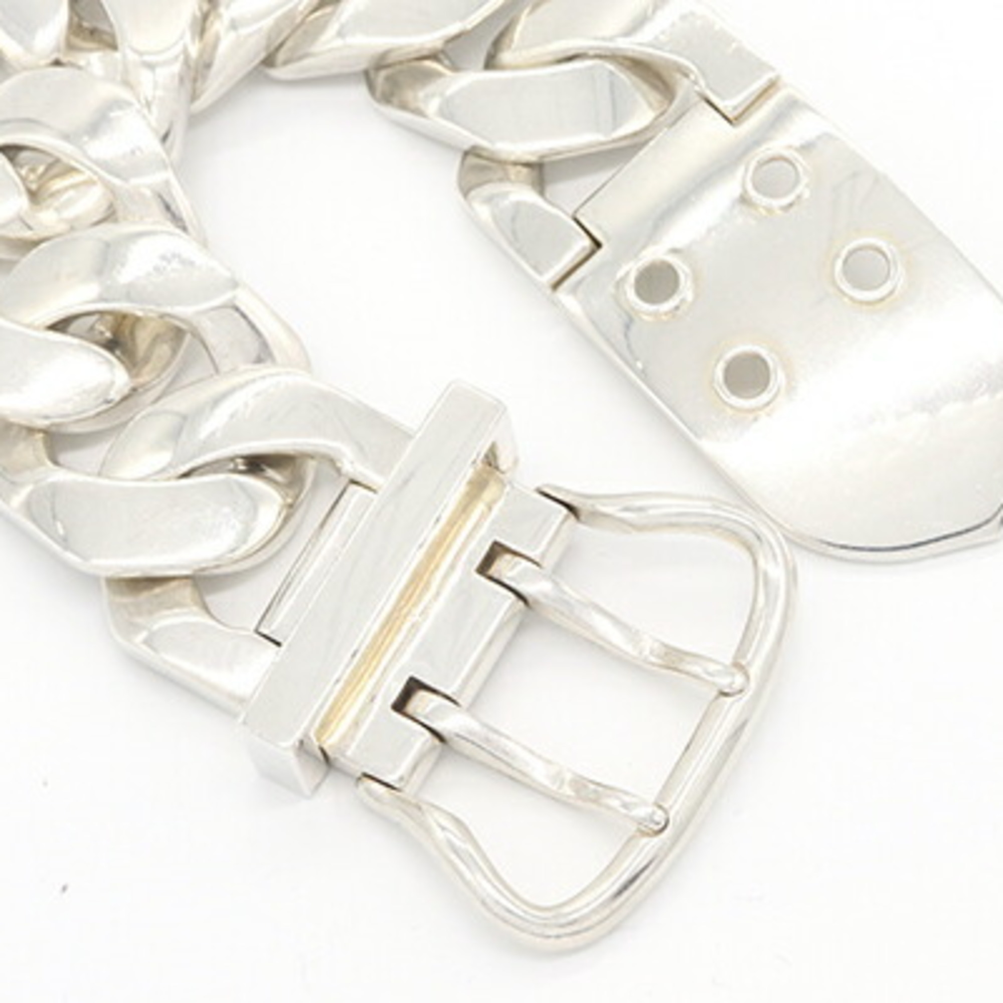 Hermès Boucles Sellier TGM SV Sterling Silver 925 Ba RN0001371