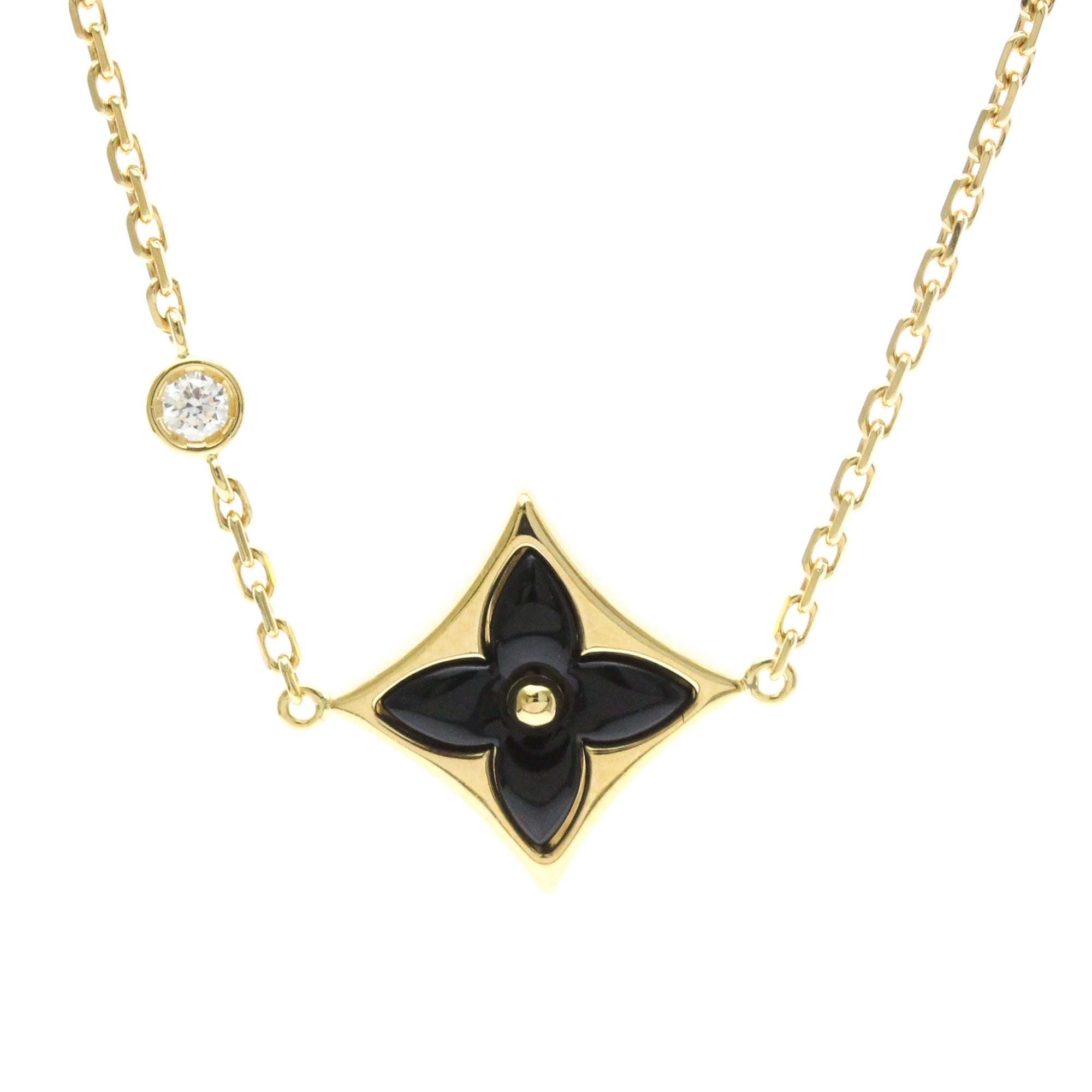 Louis Vuitton Brassle Star Blossom Onyx 1P Diamond Bracelet RN0001463