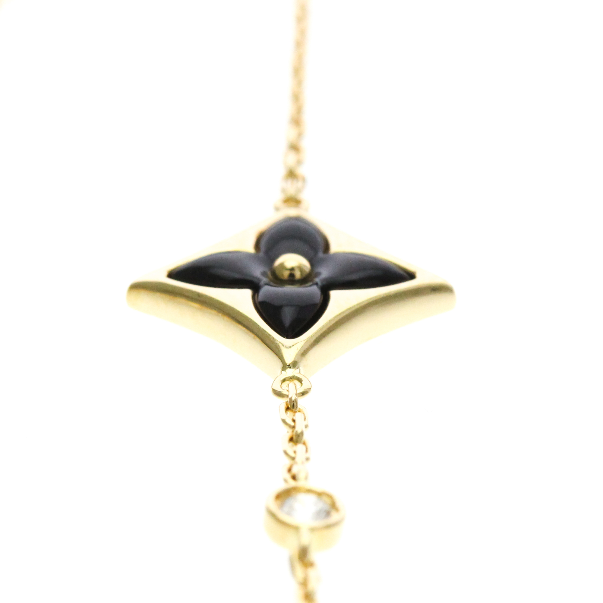 Louis Vuitton Brassle Star Blossom Onyx 1P Diamond Bracelet RN0001463