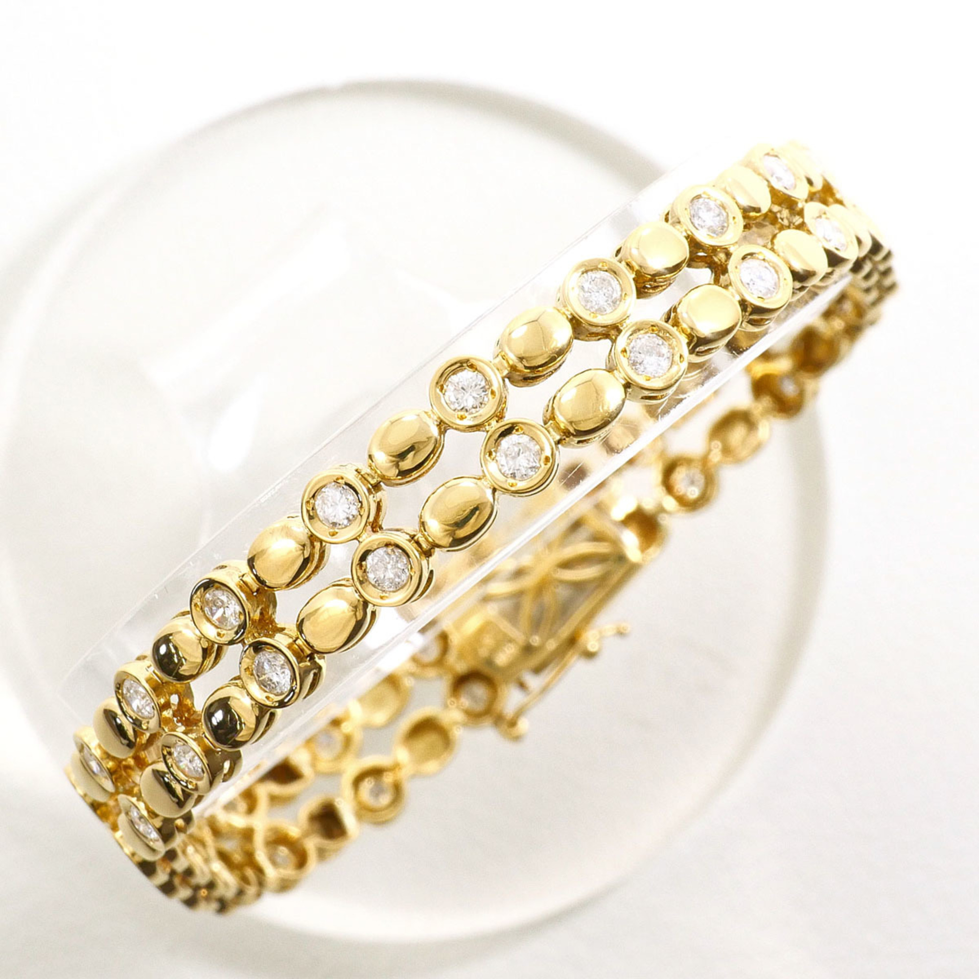 Unbranded 18K Yellow Gold Diamond Bracelet RN0001486