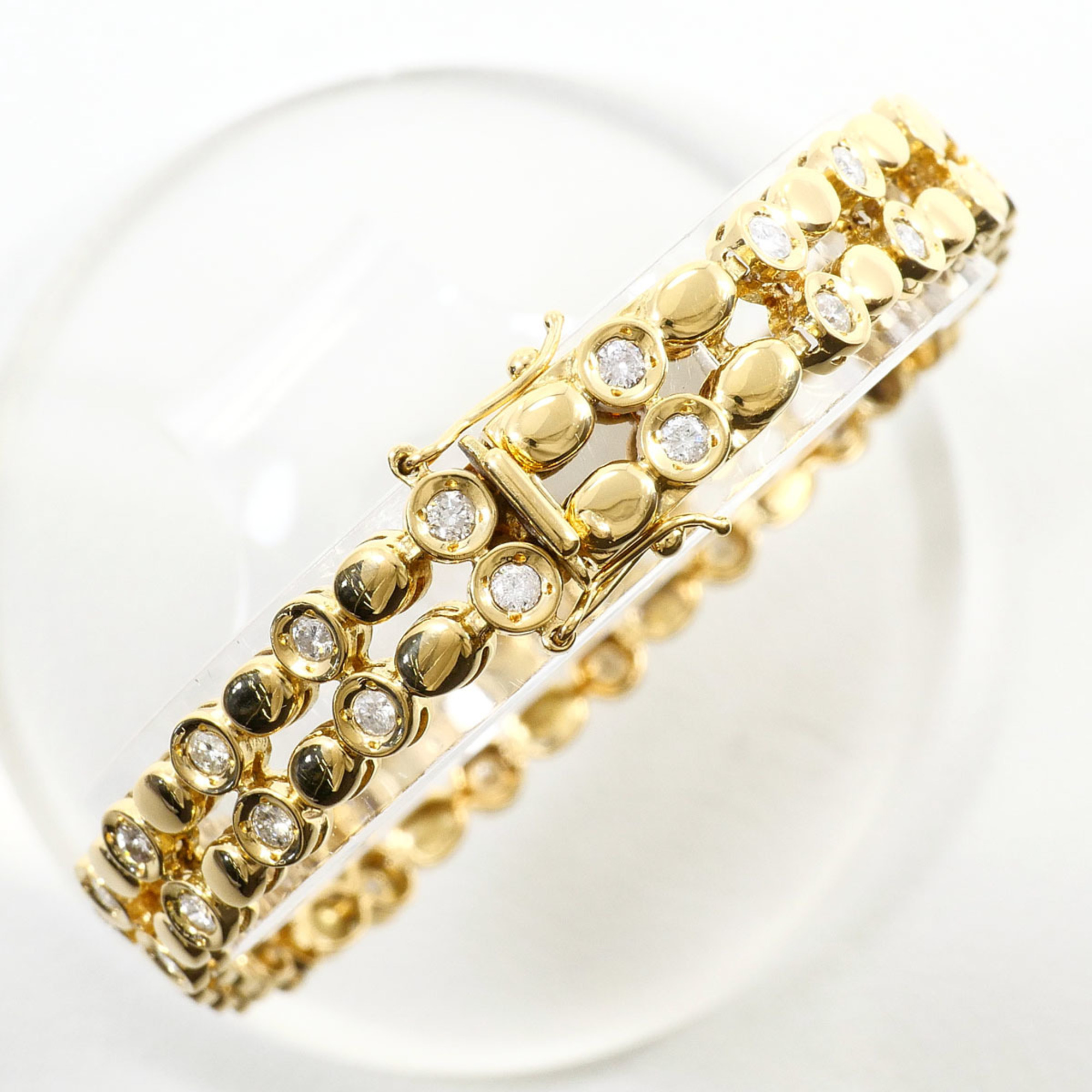 Unbranded 18K Yellow Gold Diamond Bracelet RN0001486