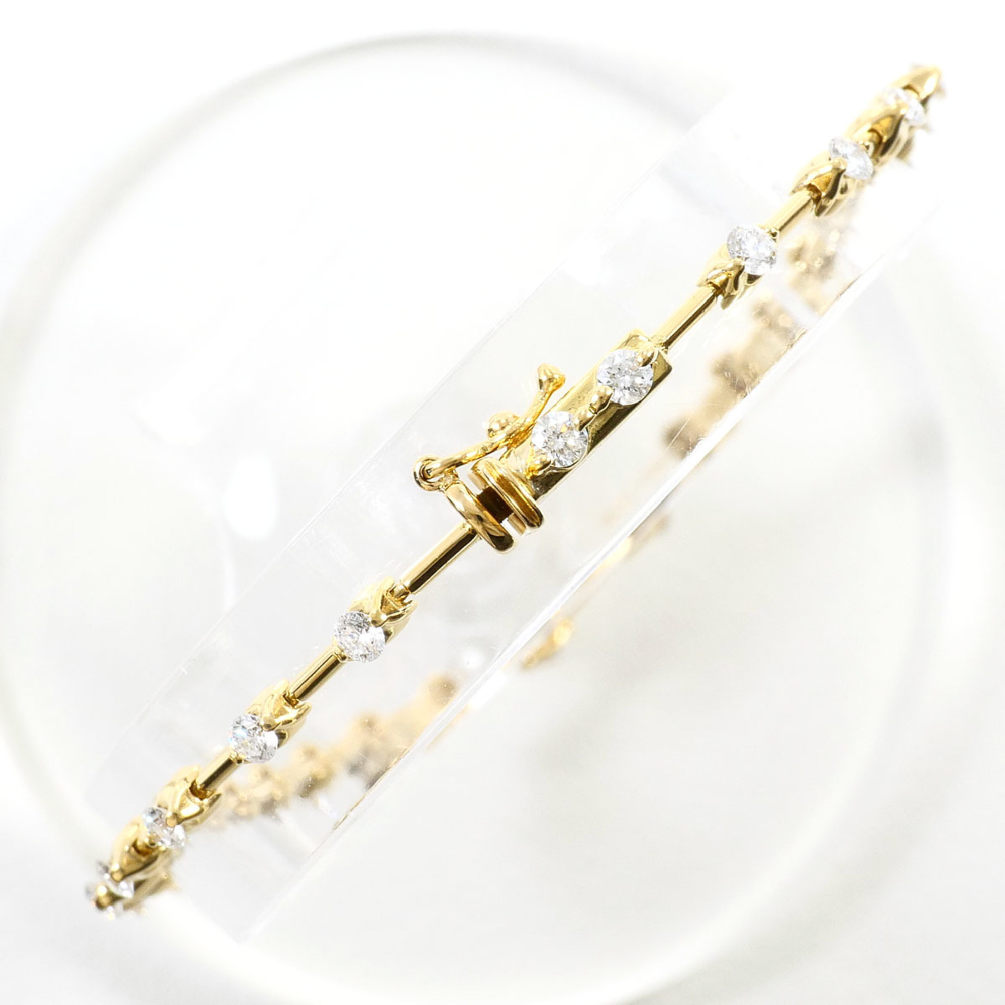 Unbranded 18K Yellow Gold Diamond Bracelet RN0001487