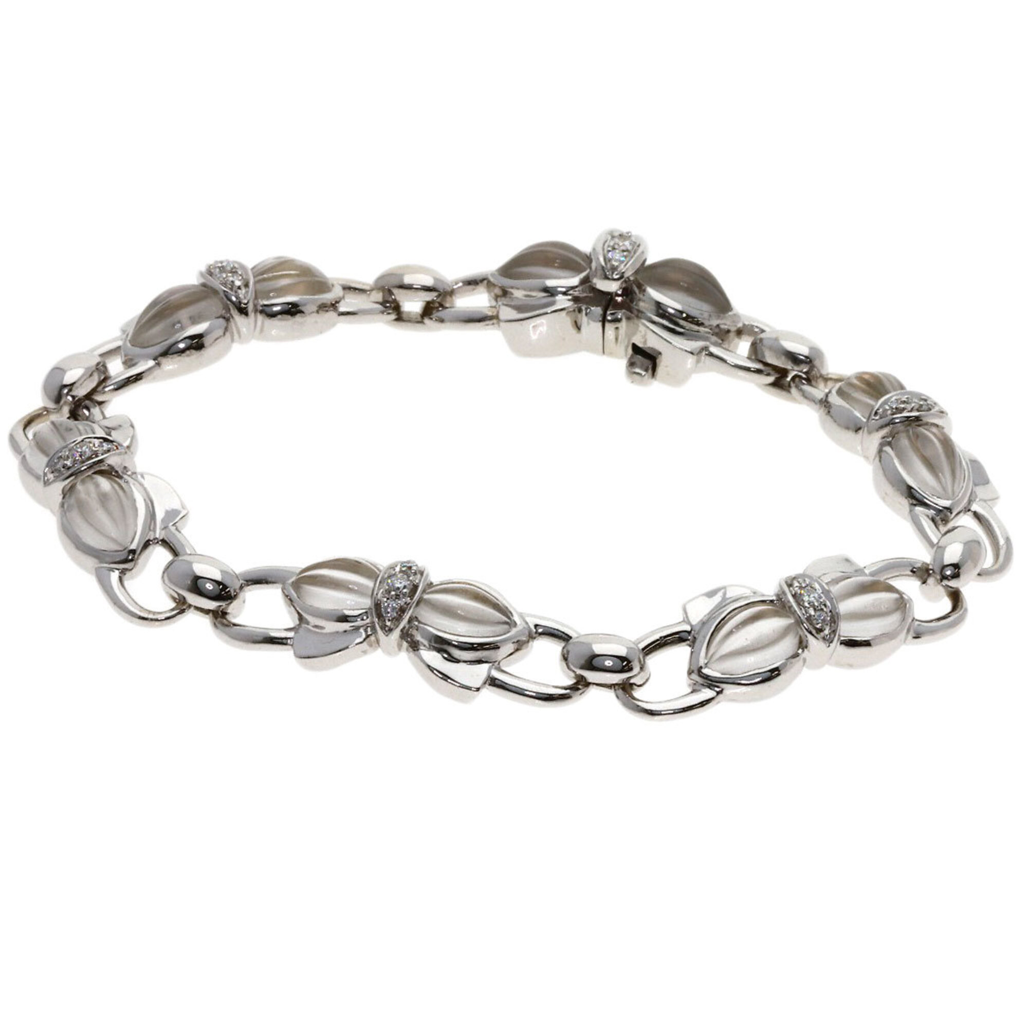 Boucheron Ribbon Motif Quartz Diamond Bracelet RN0001509