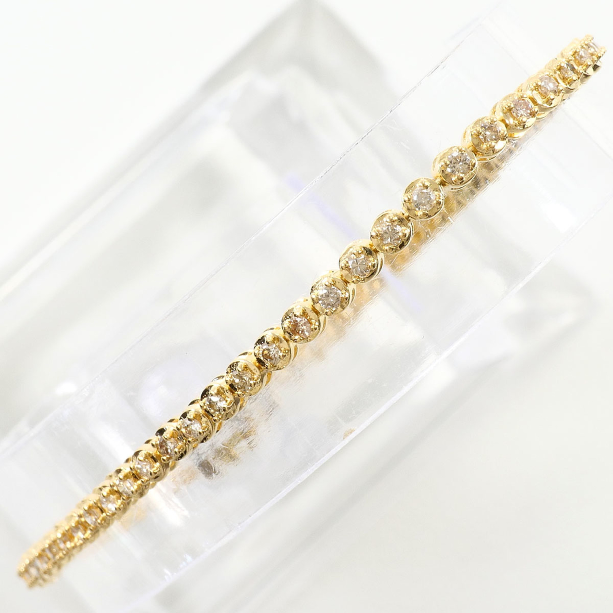 Unbranded 18K Yellow Gold Diamond Bracelet RN0001629