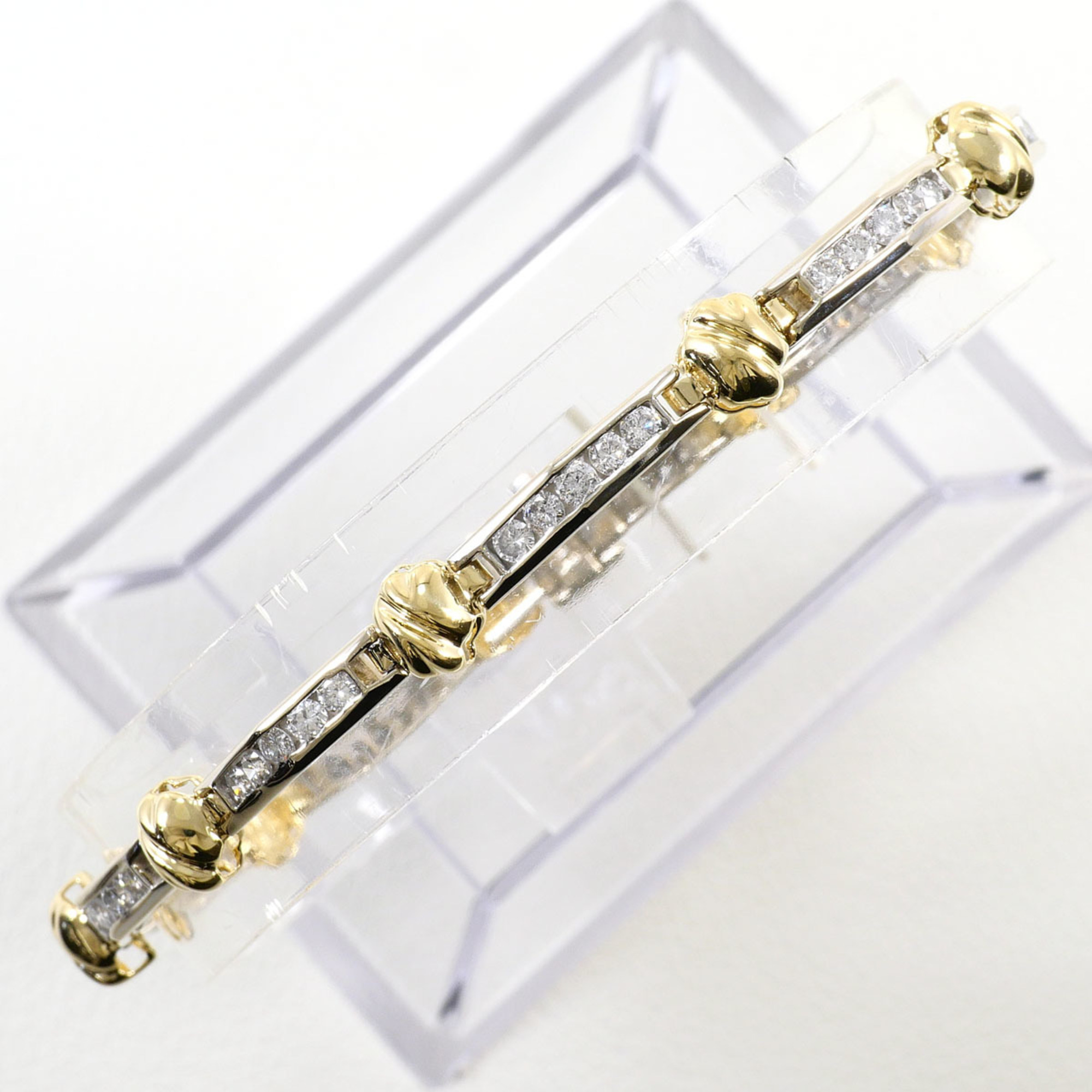 Unbranded K14 14K YG Yellow Gold Bracelet with Diamond RN0001651