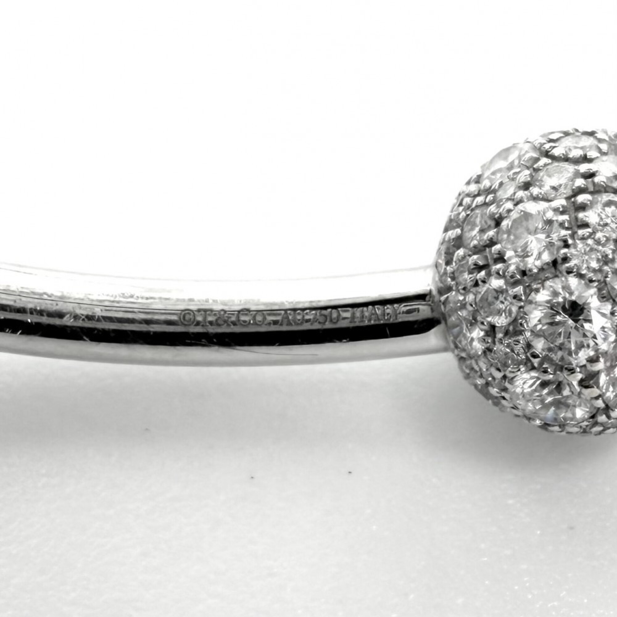 Tiffany Hardware Ball Diamond Bangle Bracelet RN0001784