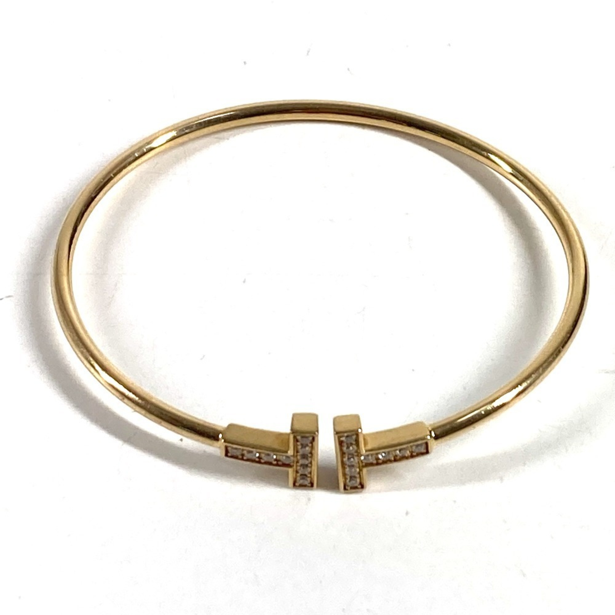 Tiffany Tiffany & Co. 18K Gold Diamond T-Wire Bracele RN0001886