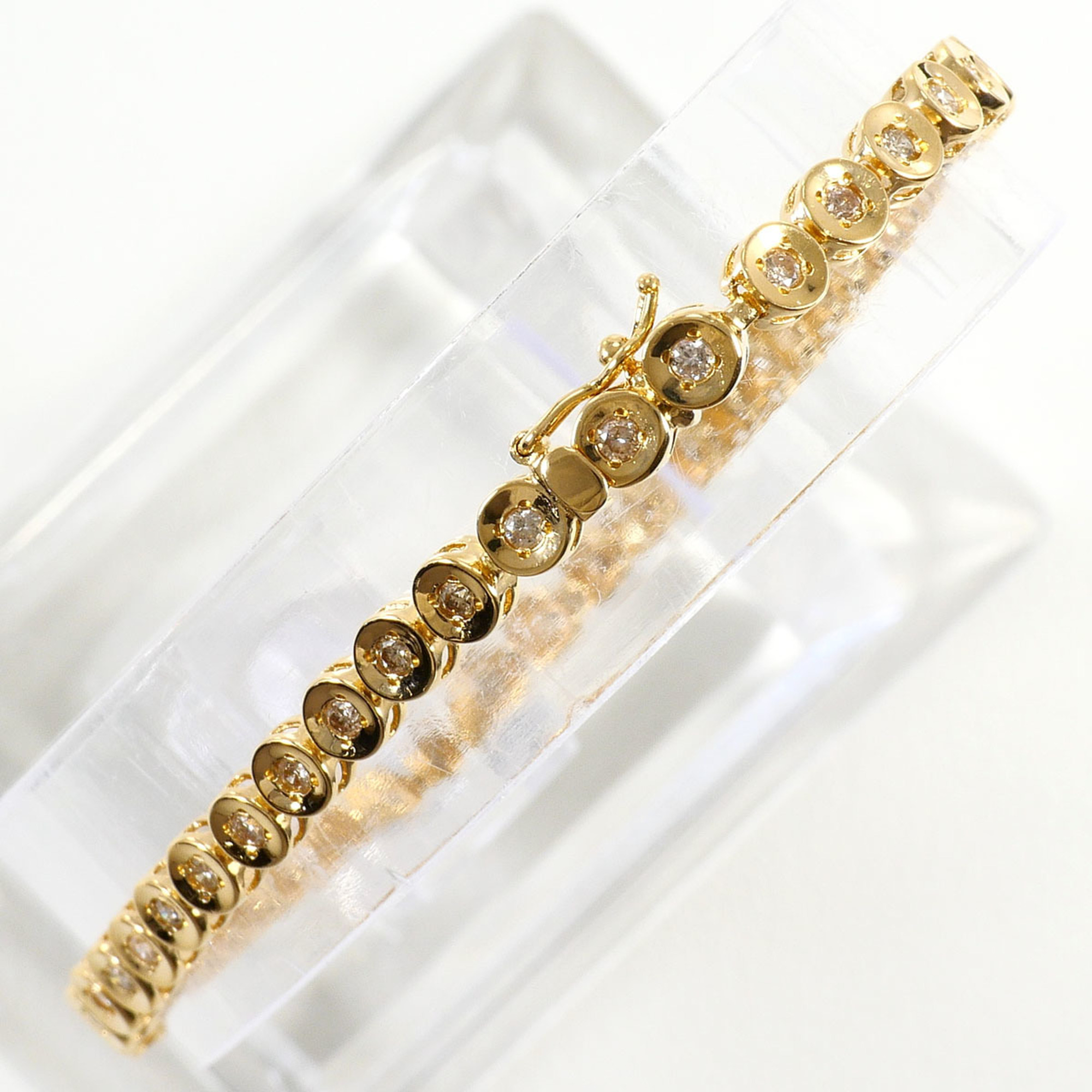 Unbranded 18K Yellow Gold Diamond Bracelet RN0001934