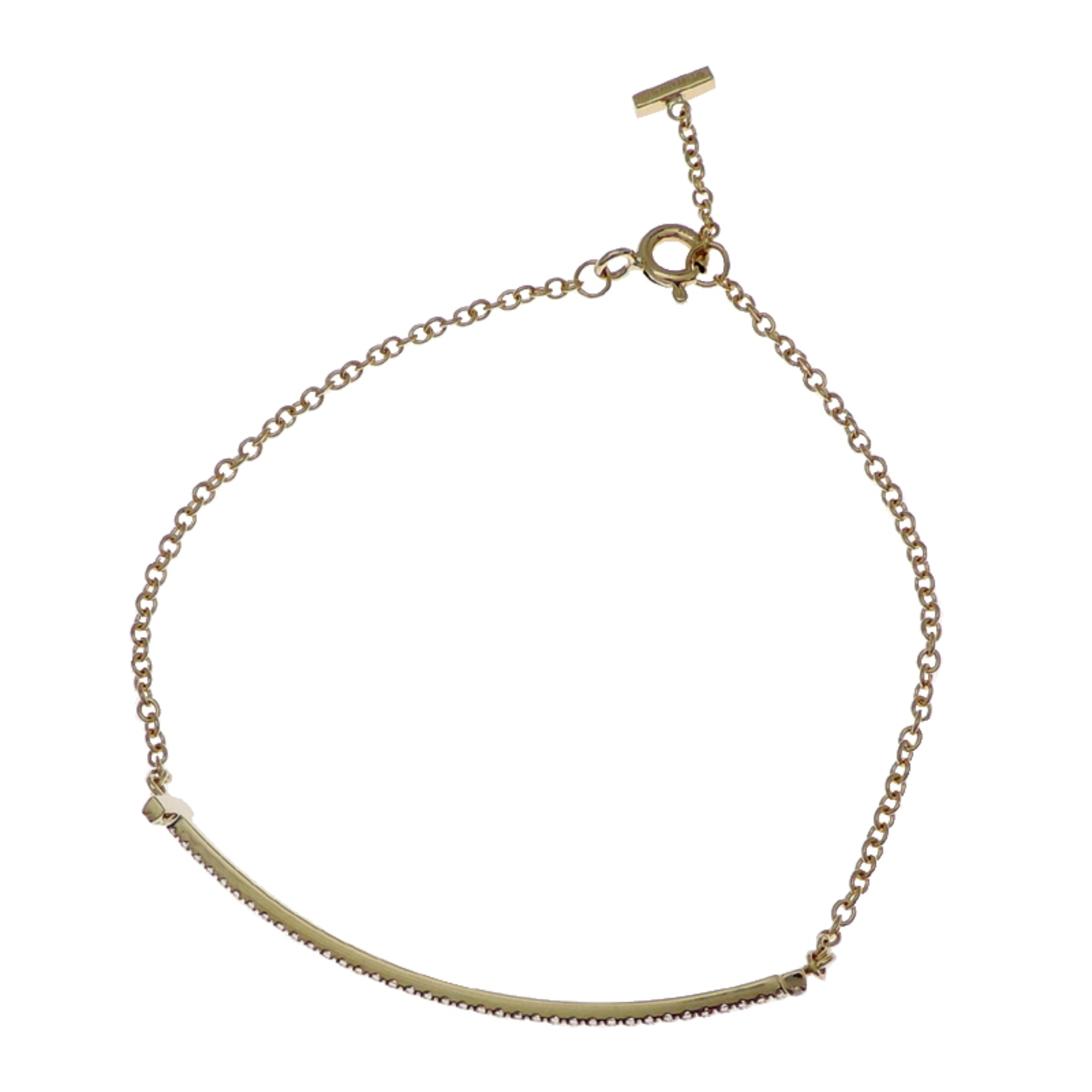 Tiffany Diamond T Smile #M Women's Bracelet RN0001967