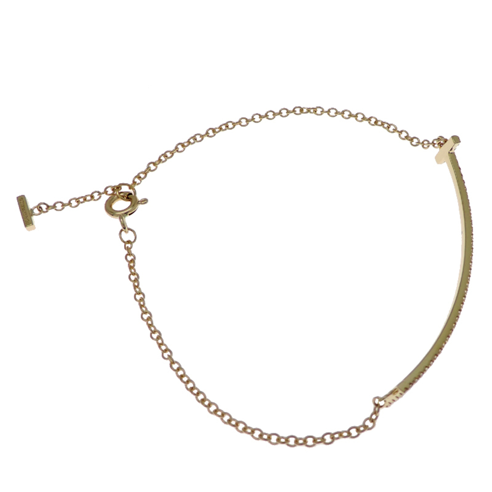 Tiffany Diamond T Smile #M Women's Bracelet RN0001967
