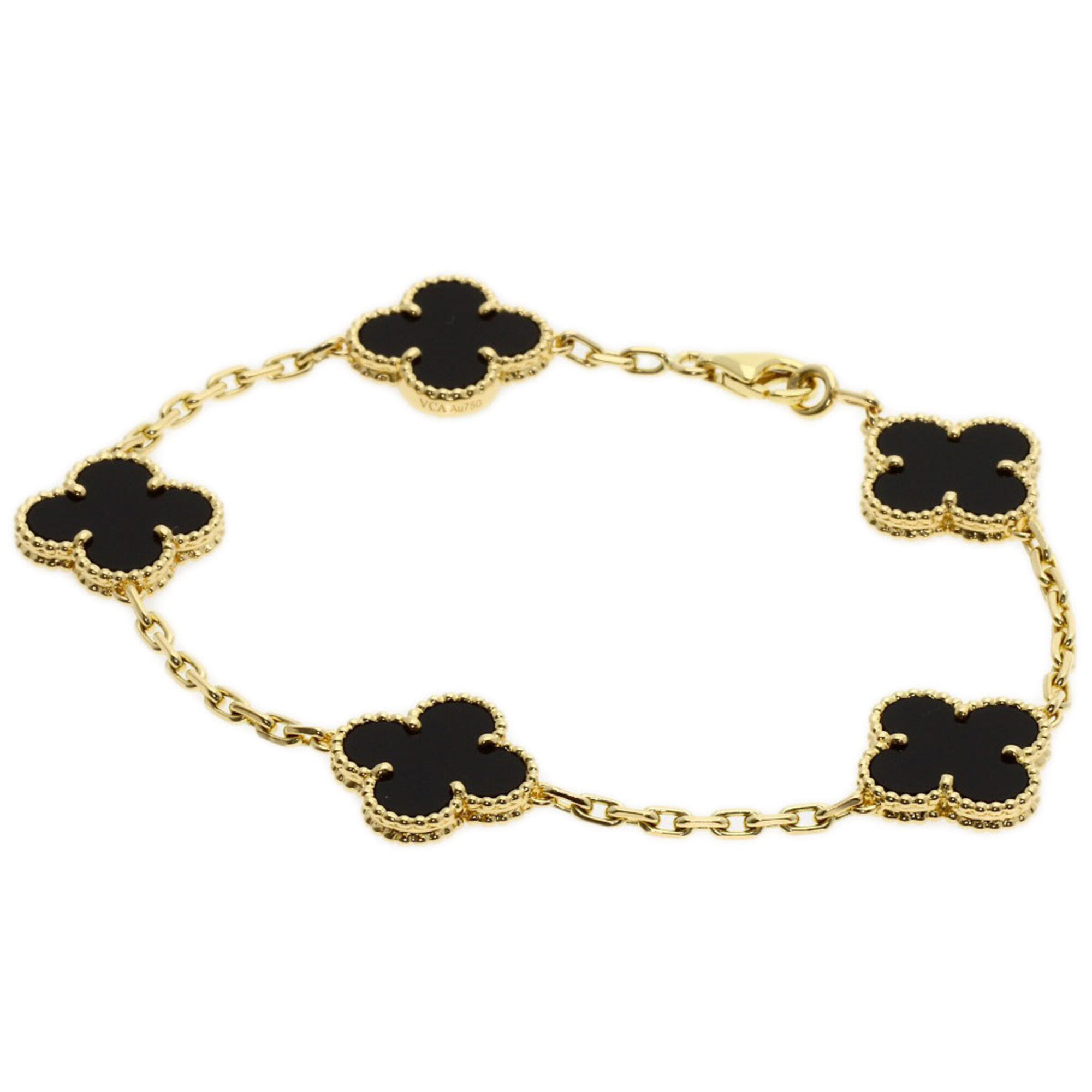 Van Cleef & Arpels Vintage Alhambra Onyx Bracelet RN0002039