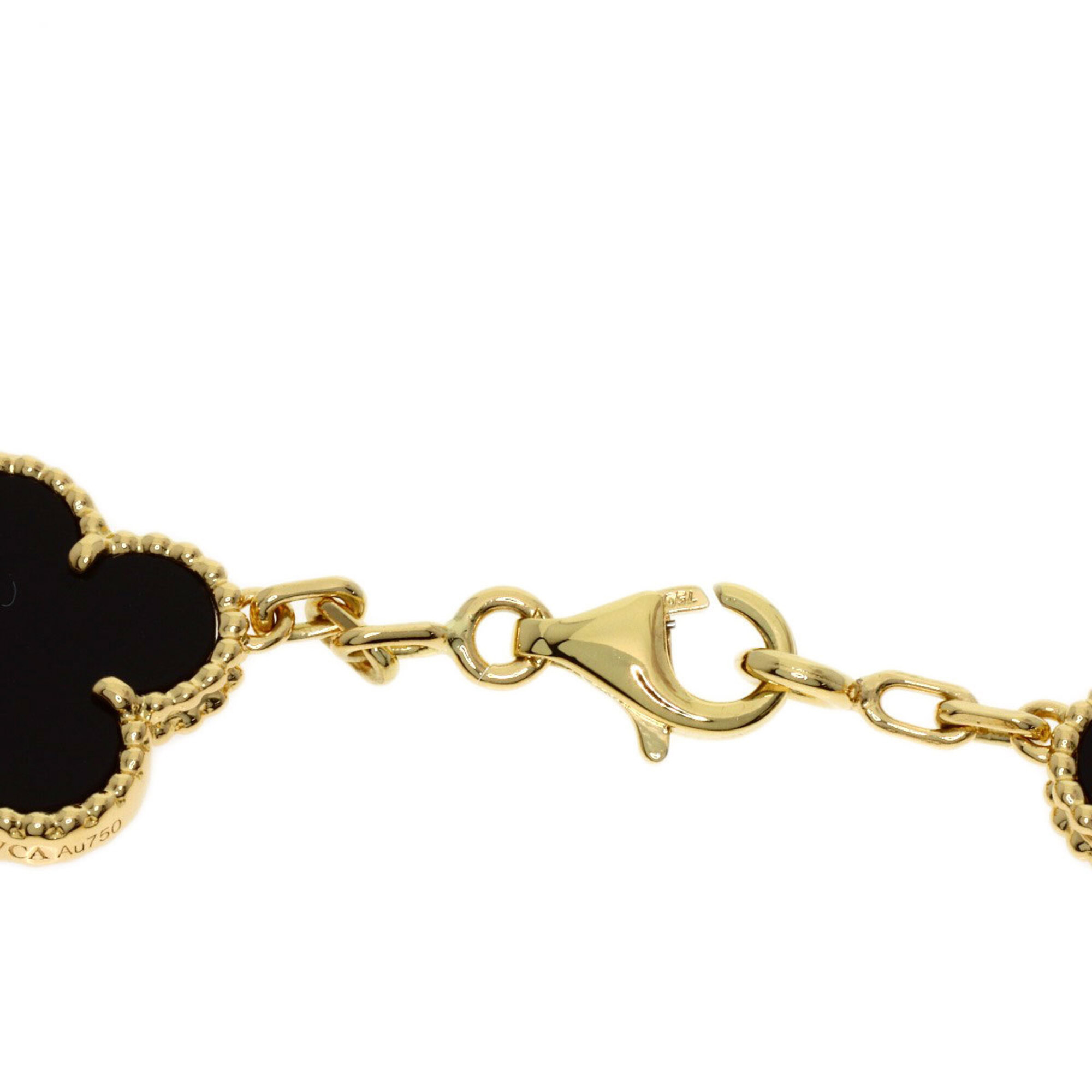 Van Cleef & Arpels Vintage Alhambra Onyx Bracelet RN0002039