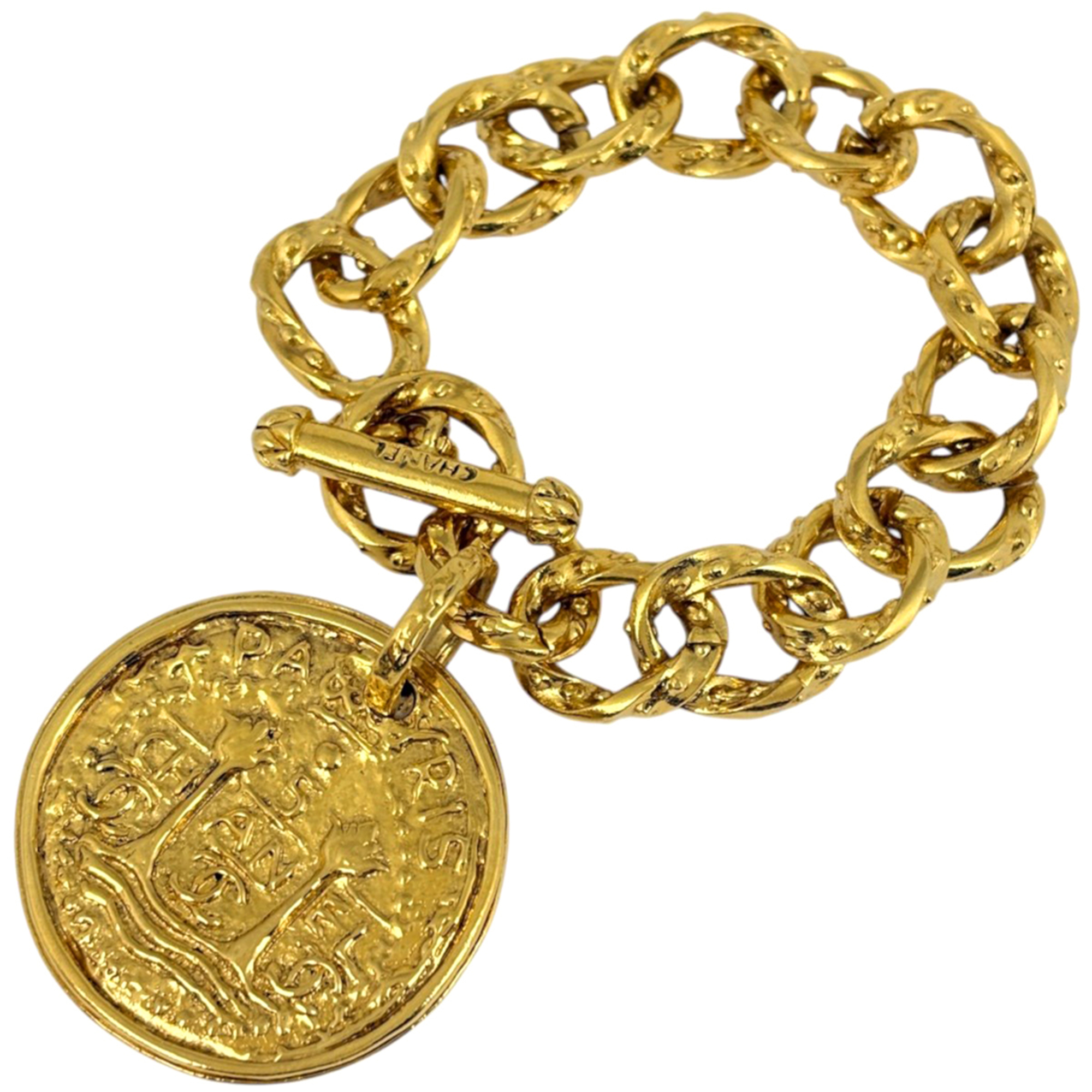 Chanel Chanel Coco Mark GP Gold Chain Bracelet RN0002070