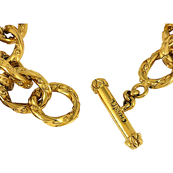 Chanel Chanel Coco Mark GP Gold Chain Bracelet RN0002070 Chanel Chanel Coco Mark GP Gold Chain Bracelet RN0002070