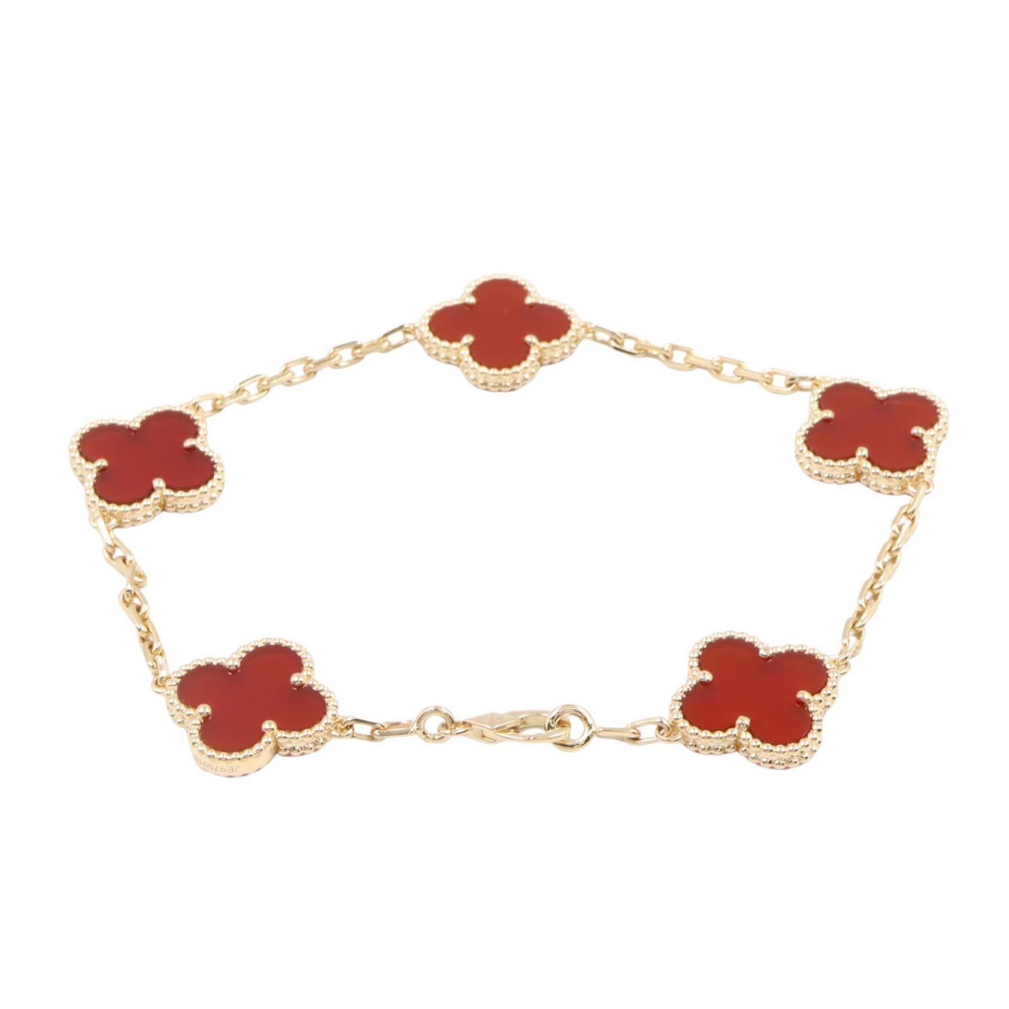 Van Cleef & Arpels Vintage Alhambra Carnelian Bracelet RN0002092