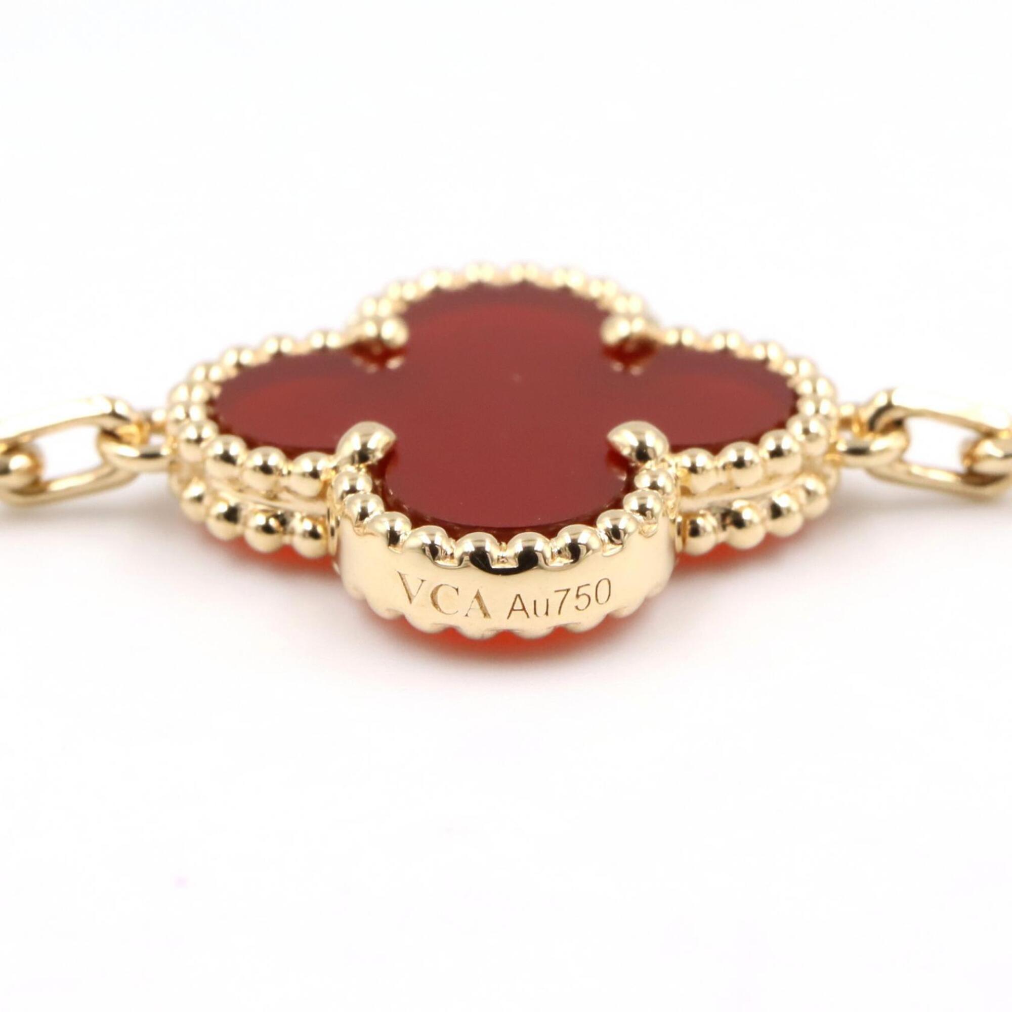 Van Cleef & Arpels Vintage Alhambra Carnelian Bracelet RN0002092