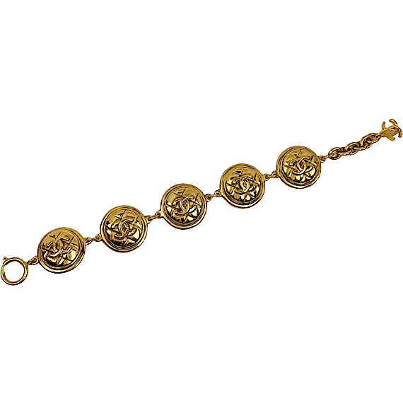 Chanel Coco Mark Matelassé GP gold bracelet RN0002176 Chanel Coco Mark Matelassé GP gold bracelet RN0002176