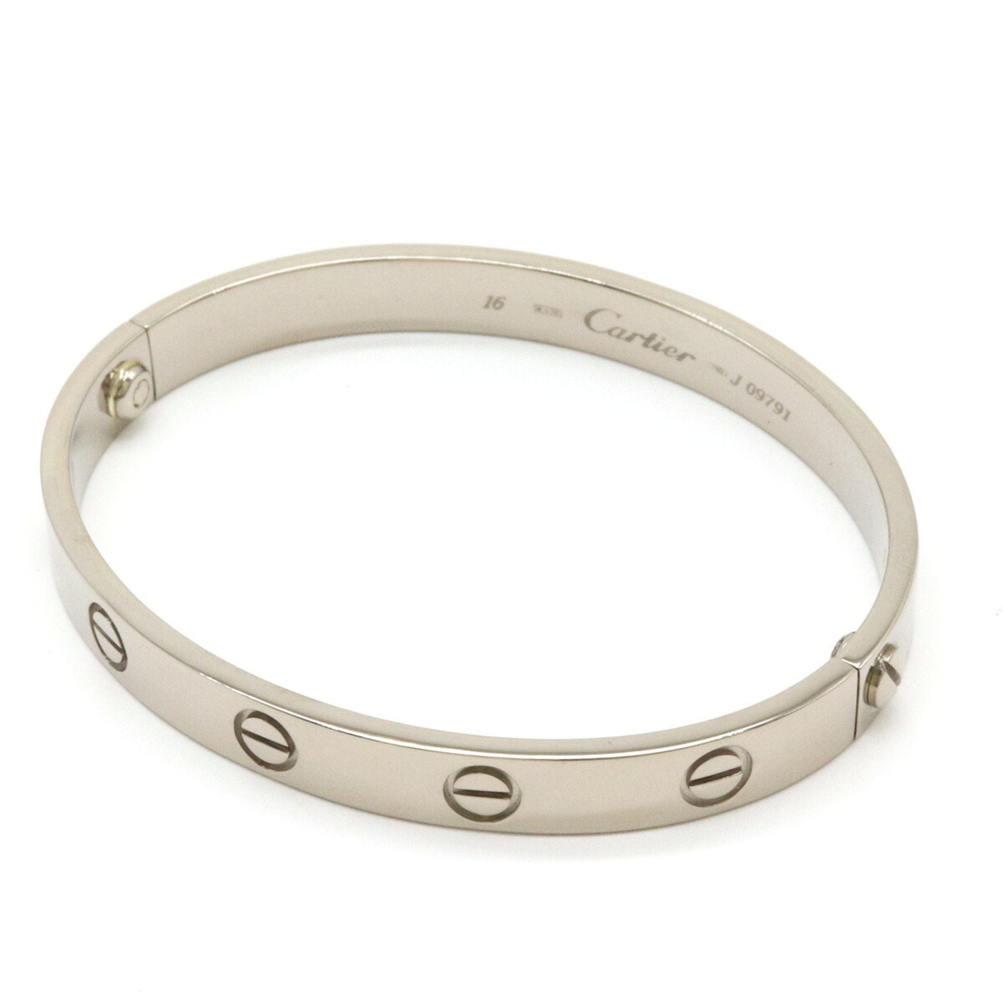 Cartier Love Bracelet Bangle 18KWG 750WG White Gold RN0002182