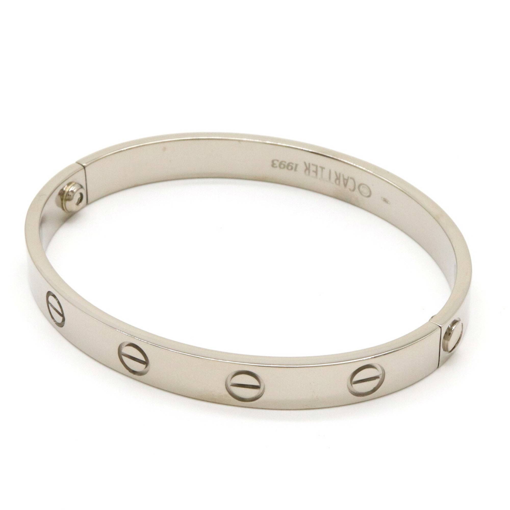Cartier Love Bracelet Bangle 18KWG 750WG White Gold RN0002182